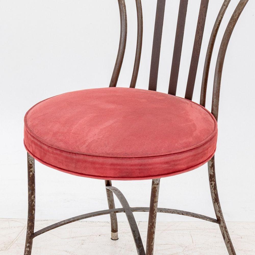 French Style Balloon Back Steel Side Chairs, 6 For Sale 2