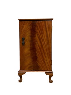 French Style Bedside Cabinet or Nightstand with Figured Door, Interior Shelf.