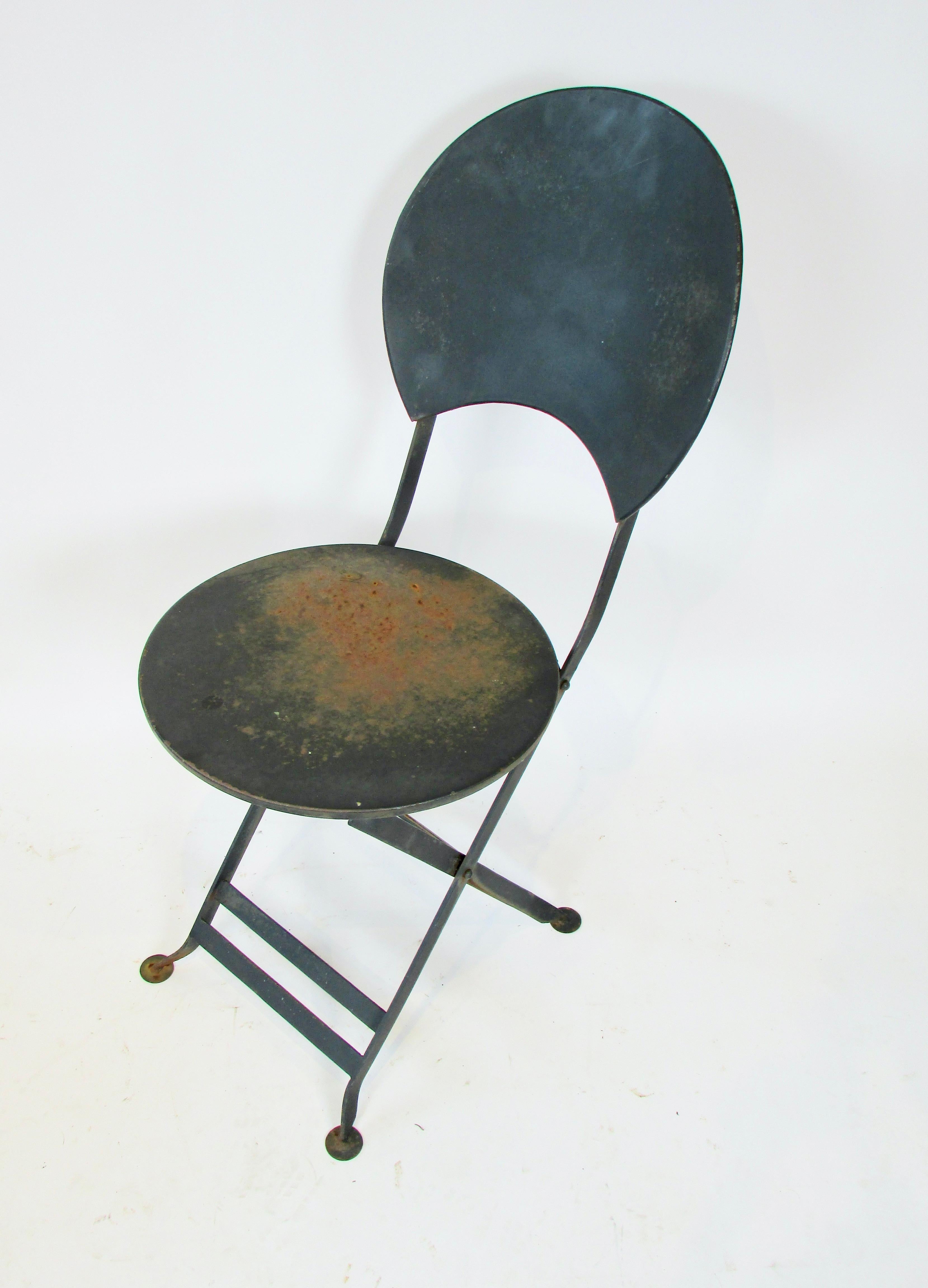 French style bistro chairs with table For Sale 3