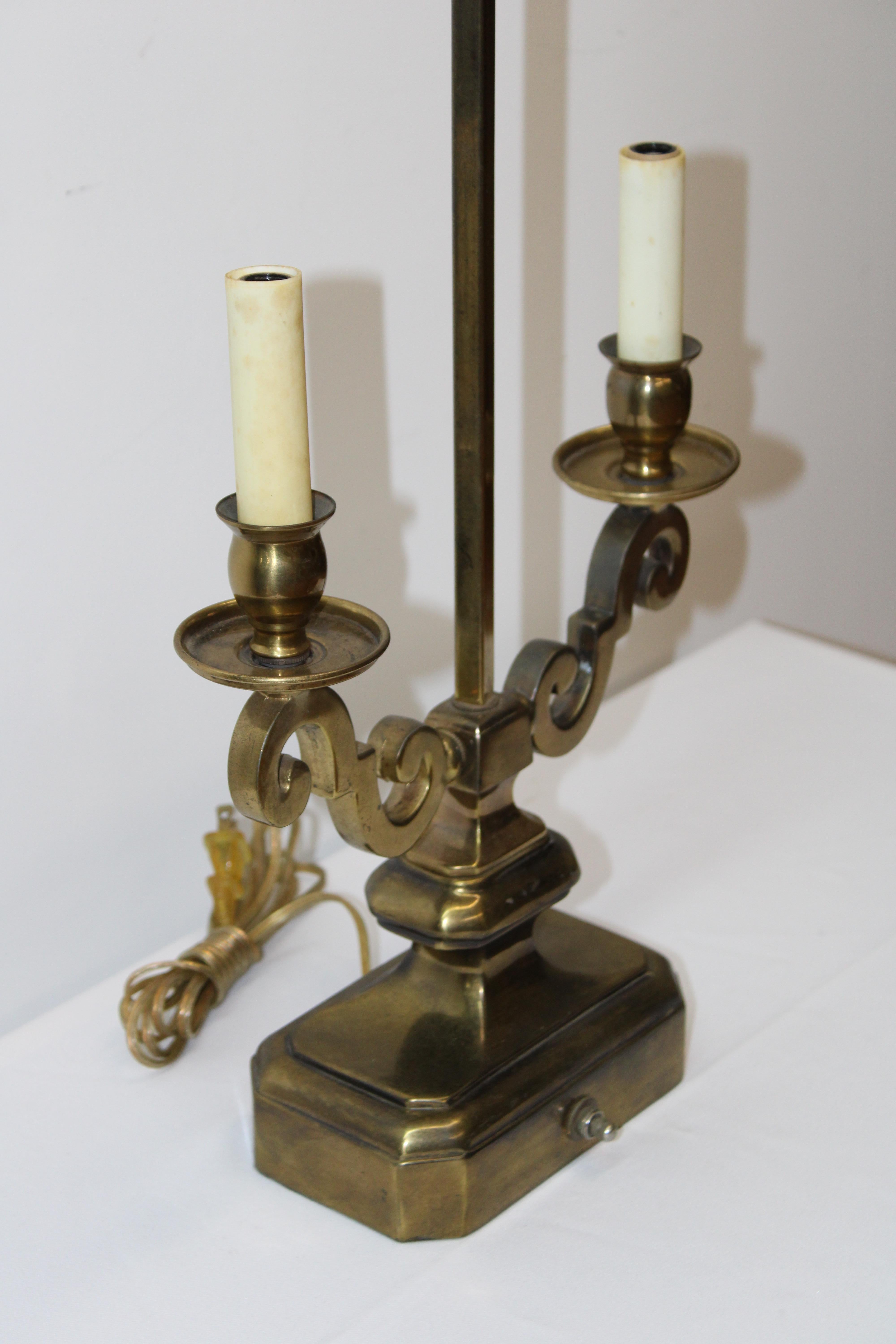 French Style Brass Candelabra Converted to Table Lamp For Sale 2