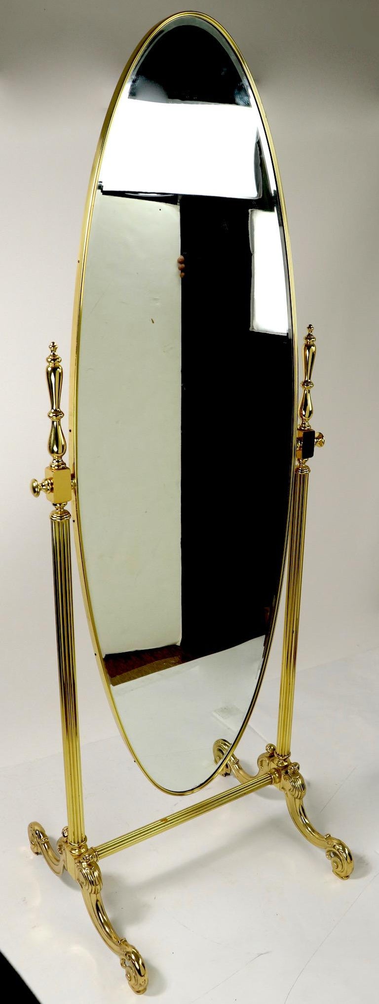 French Style Brass Cheval Mirror by J B Ross at 1stDibs ross mirrors, mirror ross, ross full