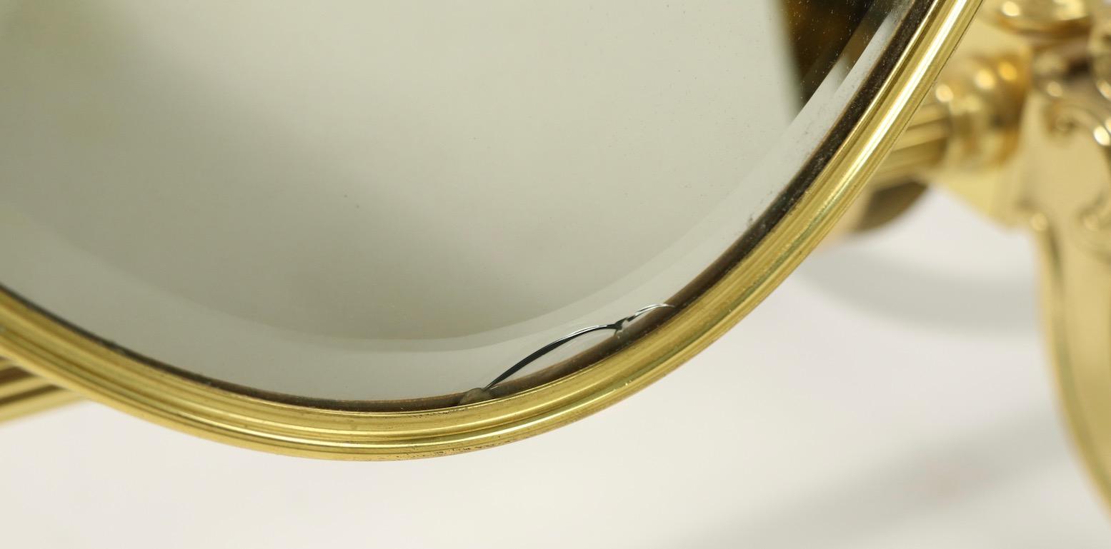 French Style Brass Cheval Mirror by J B Ross In Good Condition In New York, NY
