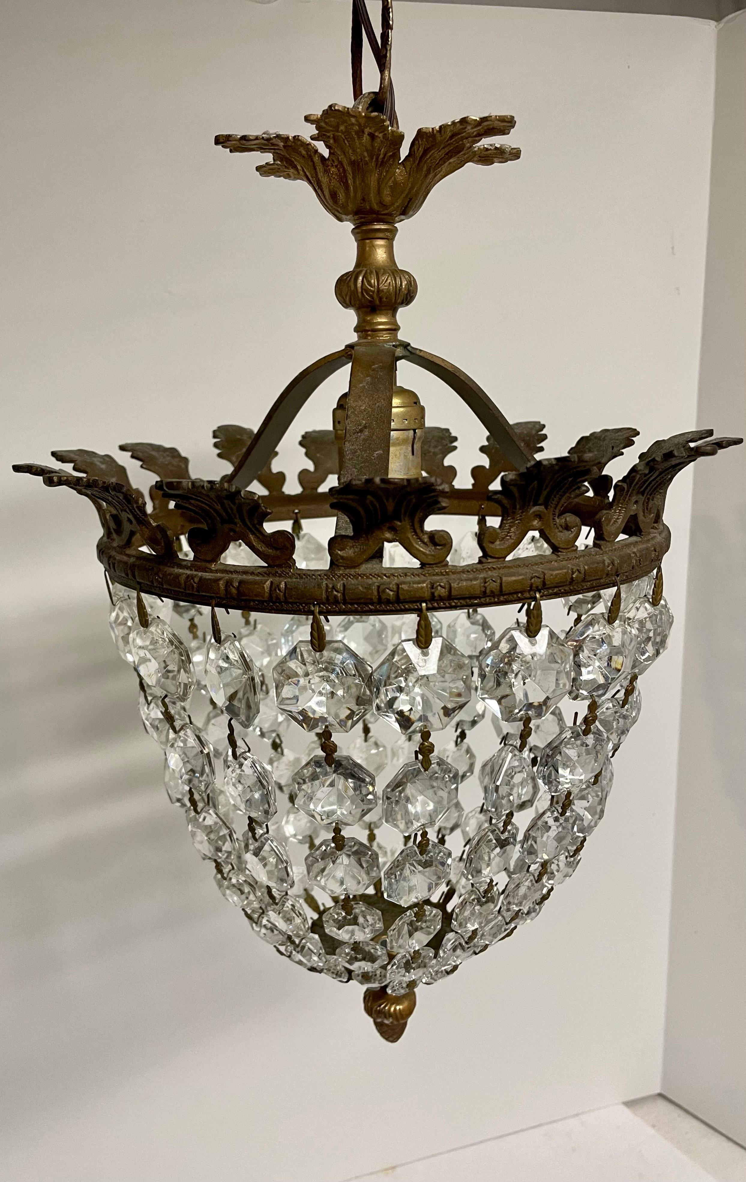 French Style Bronze and Crystal Chandelier 1
