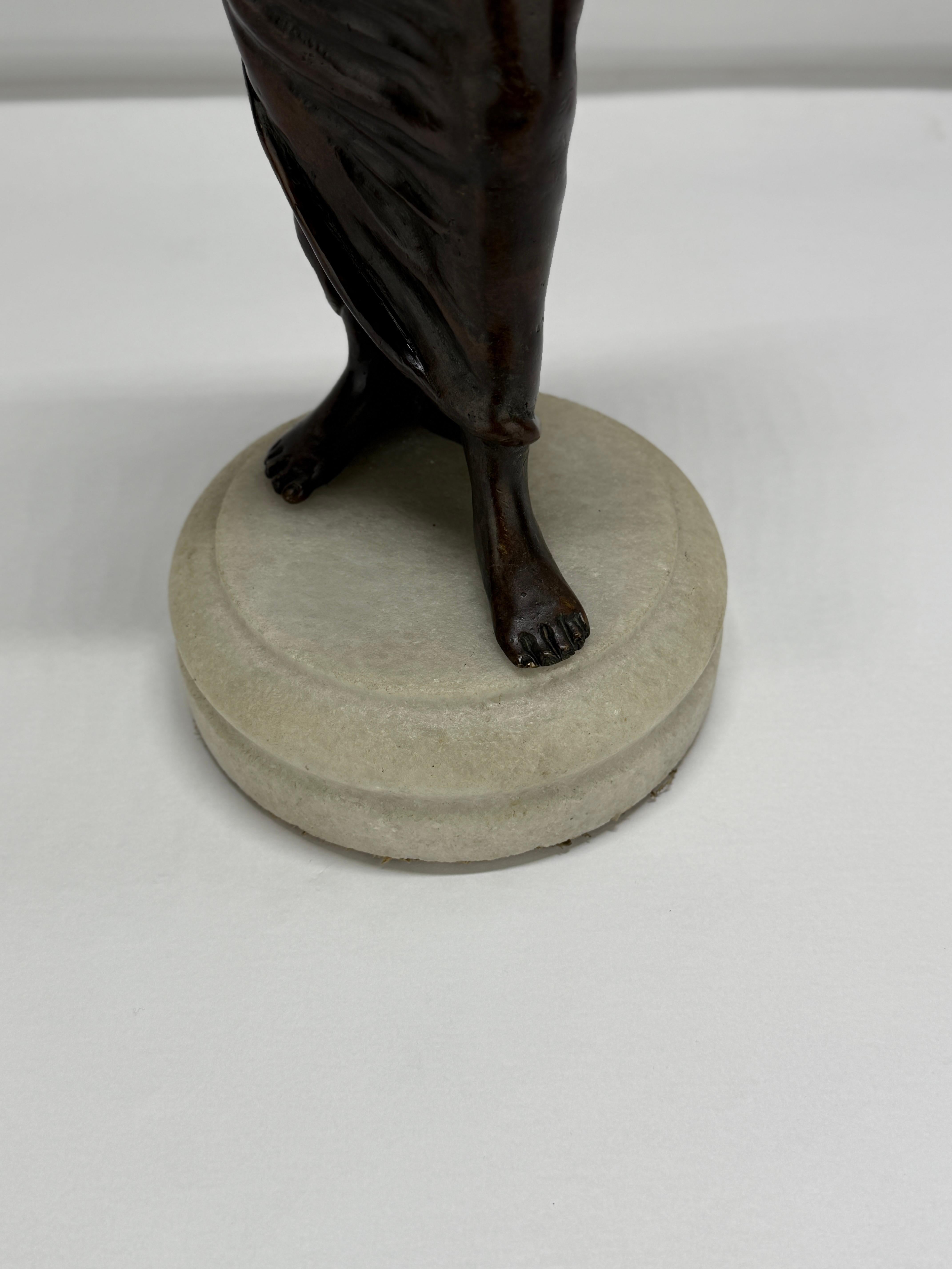 Sculpture orientaliste de style français en bronze sur socle en marbre style Picault en vente 4