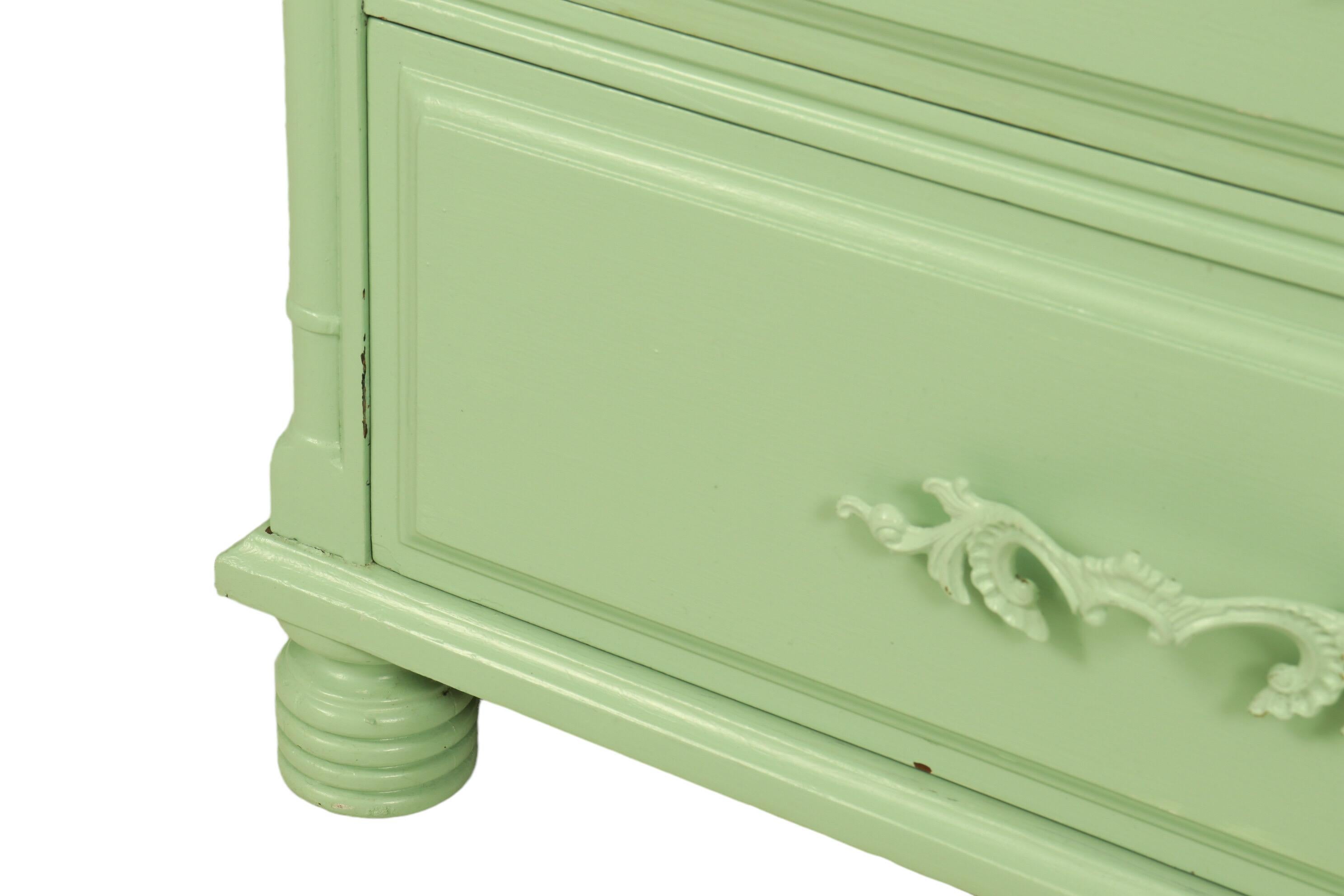 sage green chest of drawers