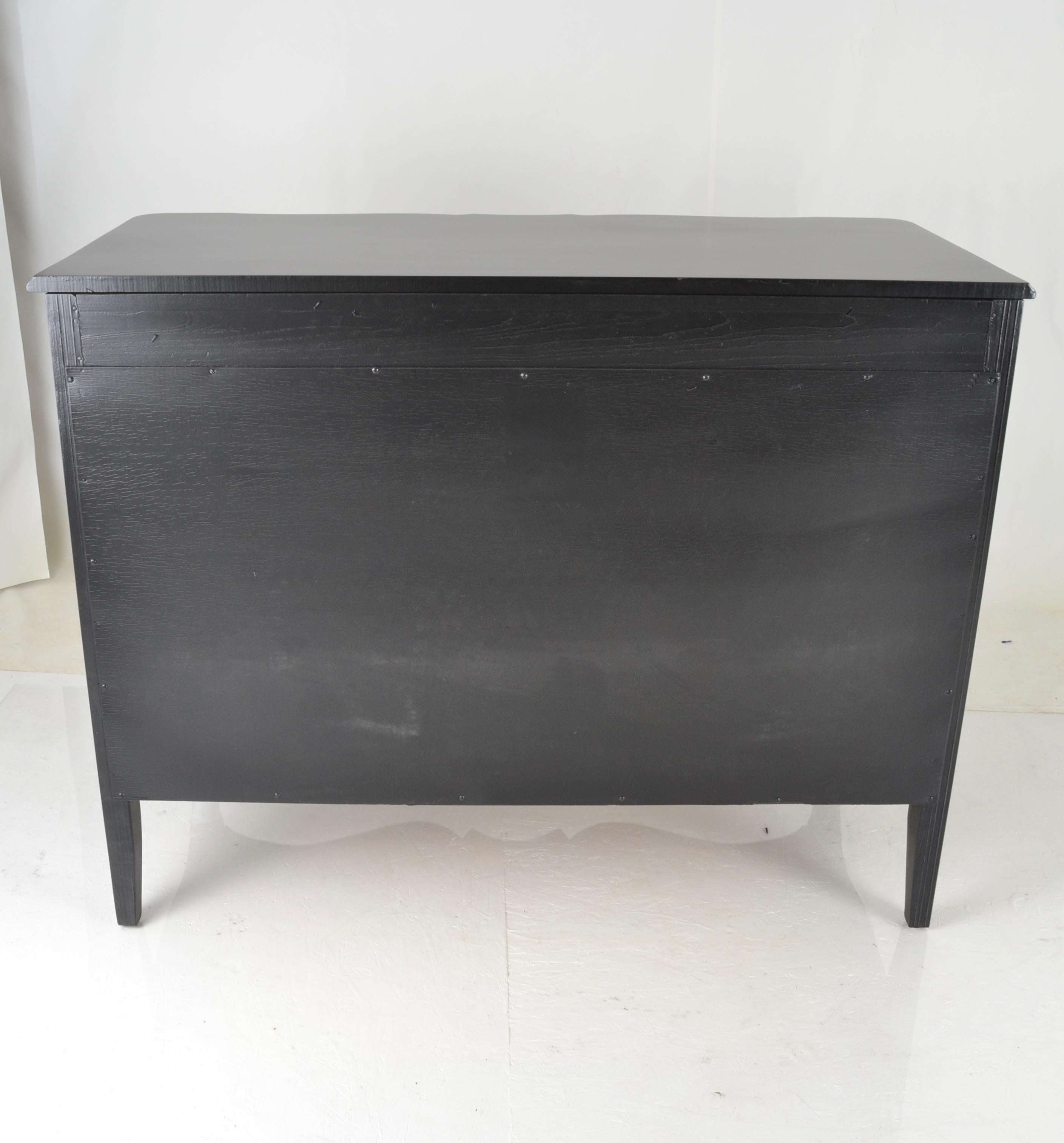 French Style Commode in Black Lacquer 4