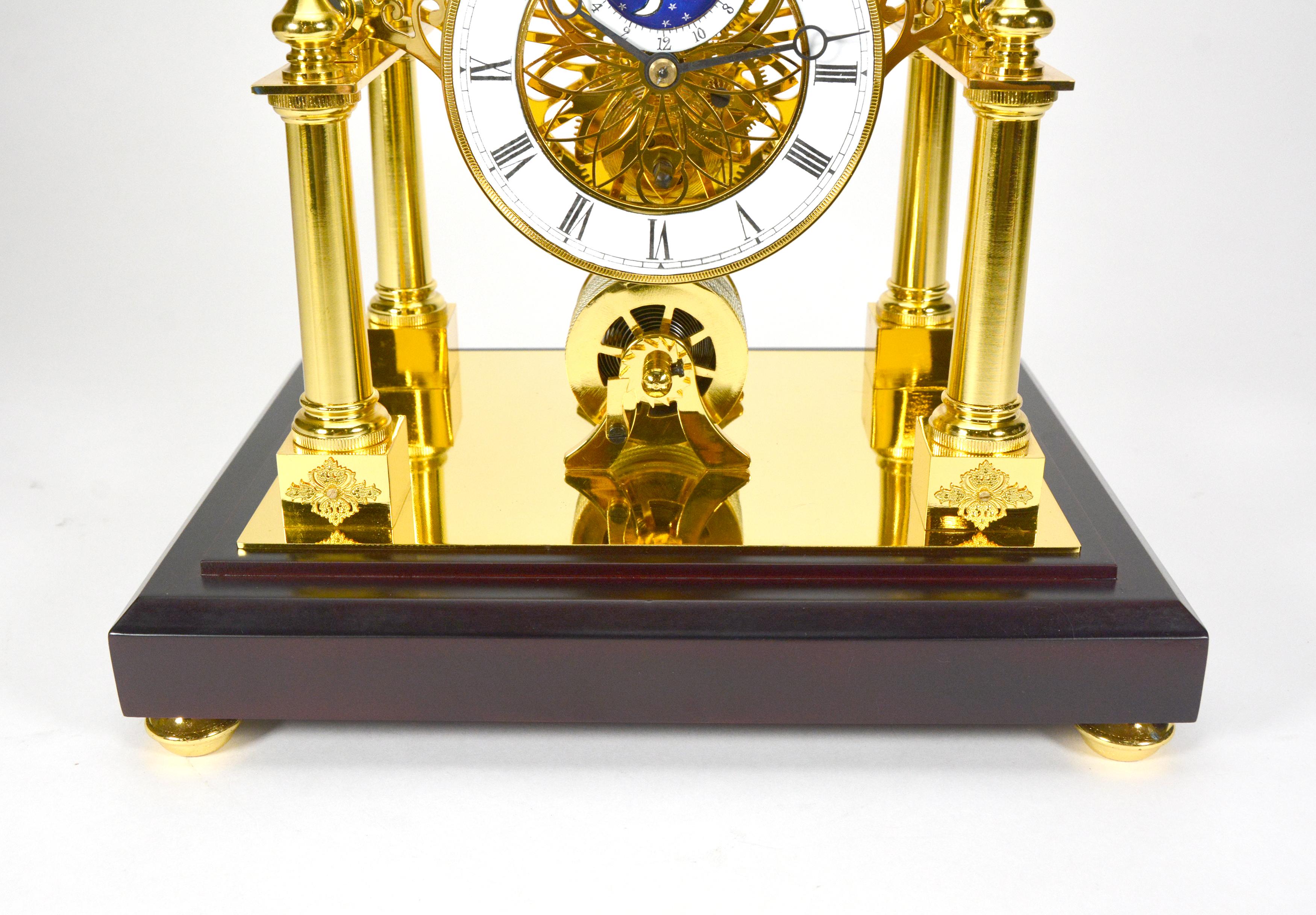 French Style Conical Pendulum Rotary Flying Ball Fusee Noiseless Skeleton Clock For Sale 8