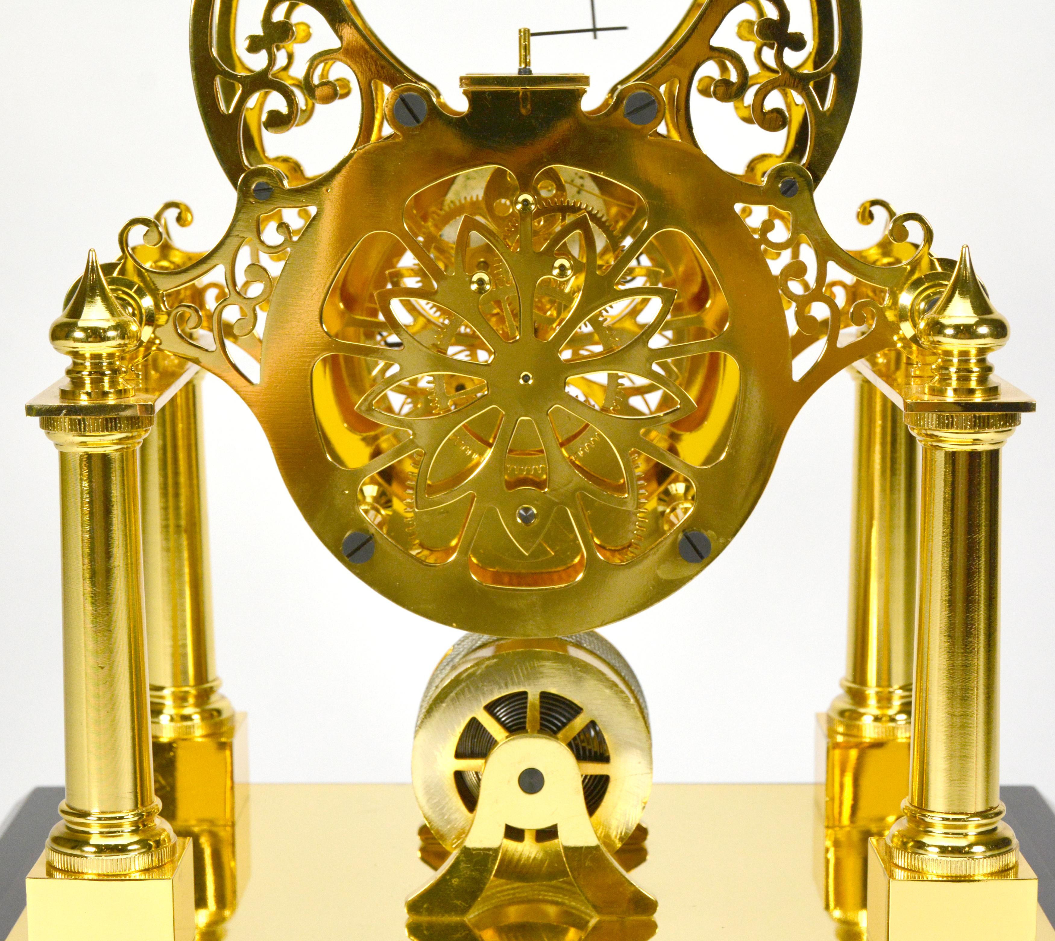 French Style Conical Pendulum Rotary Flying Ball Fusee Noiseless Skeleton Clock For Sale 9