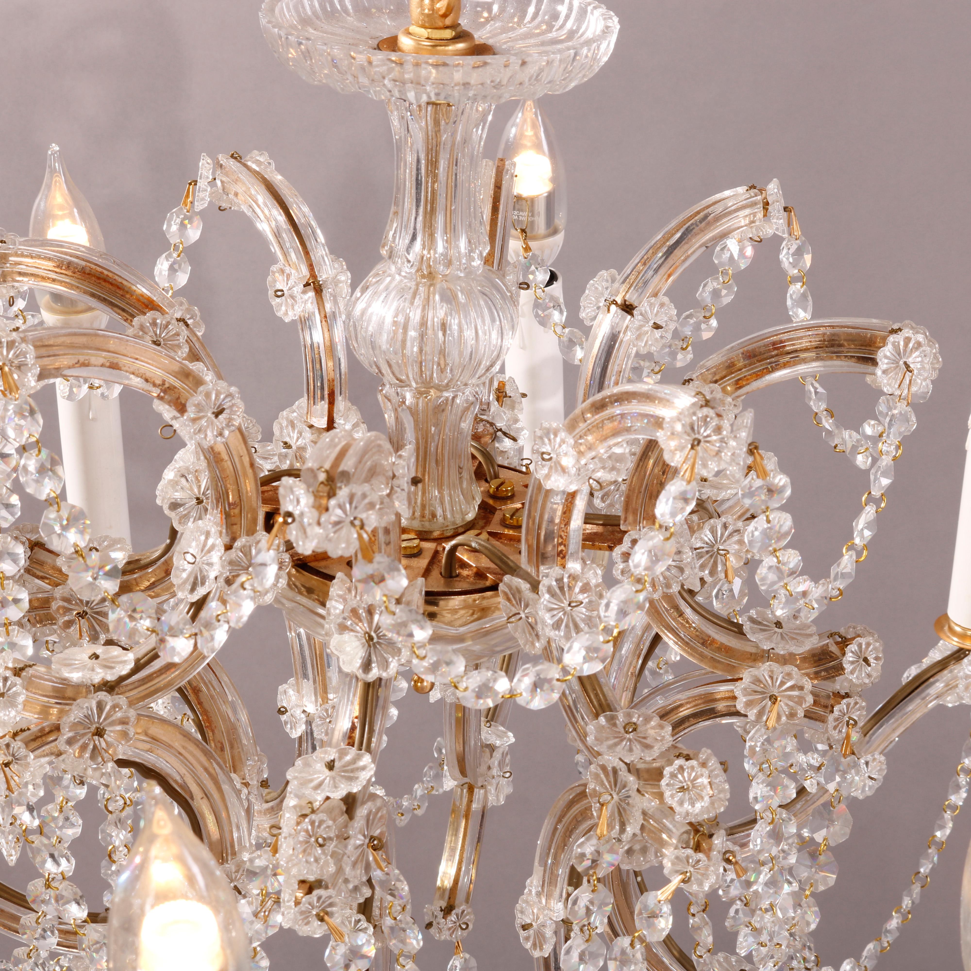  French Style Crystal Chandelier, 20th C For Sale 8