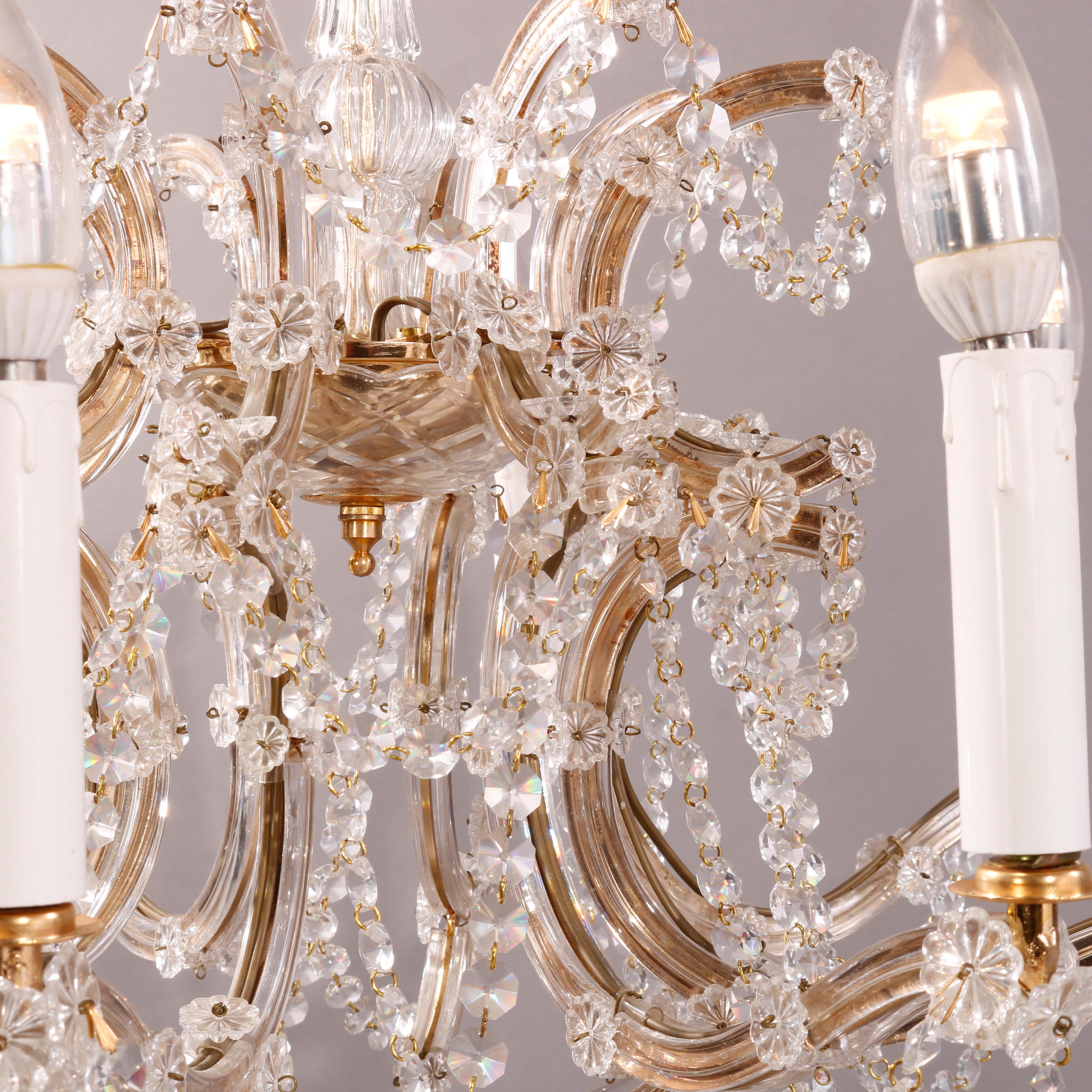  French Style Crystal Chandelier, 20th C For Sale 10