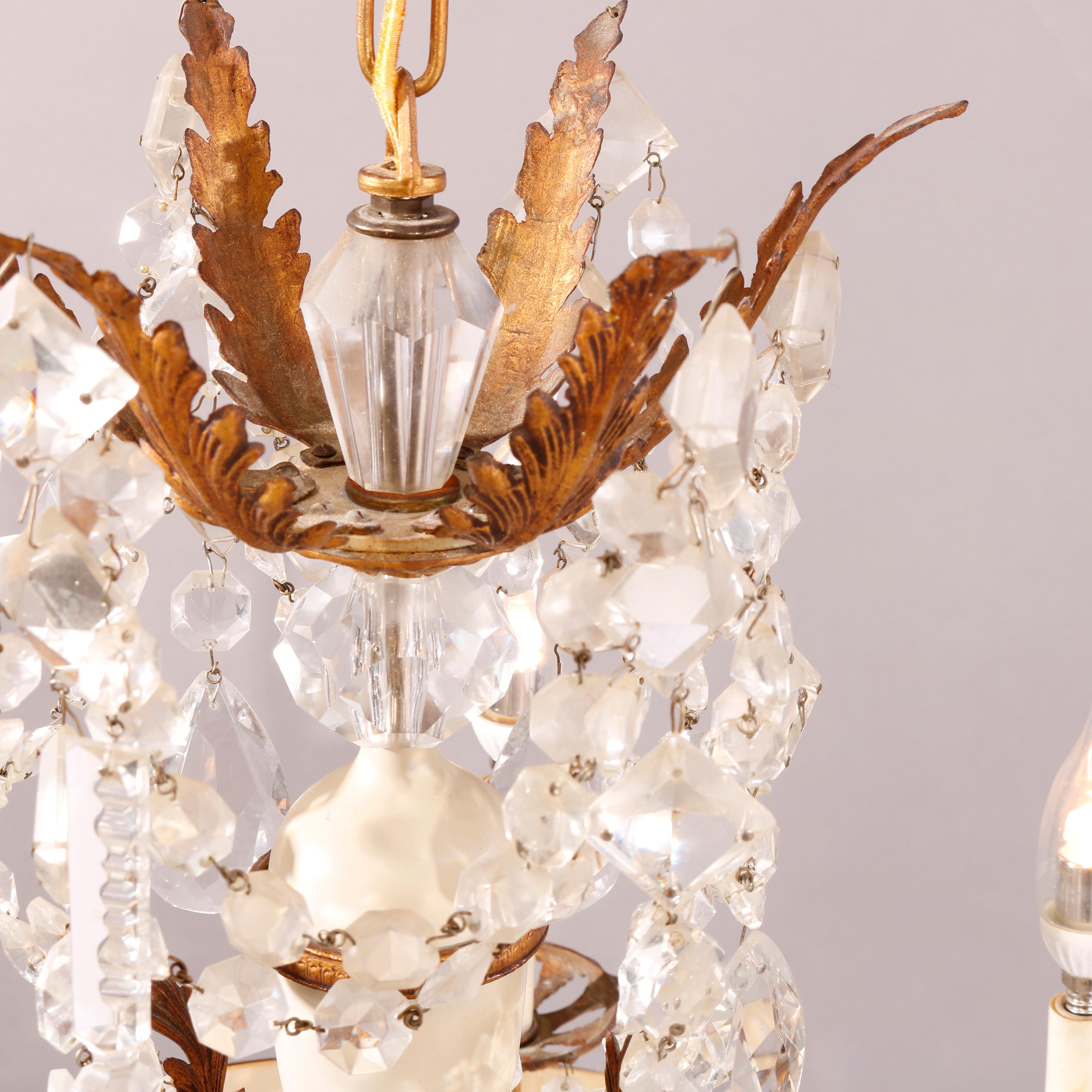  French Style Crystal Chandelier, 20th C For Sale 11