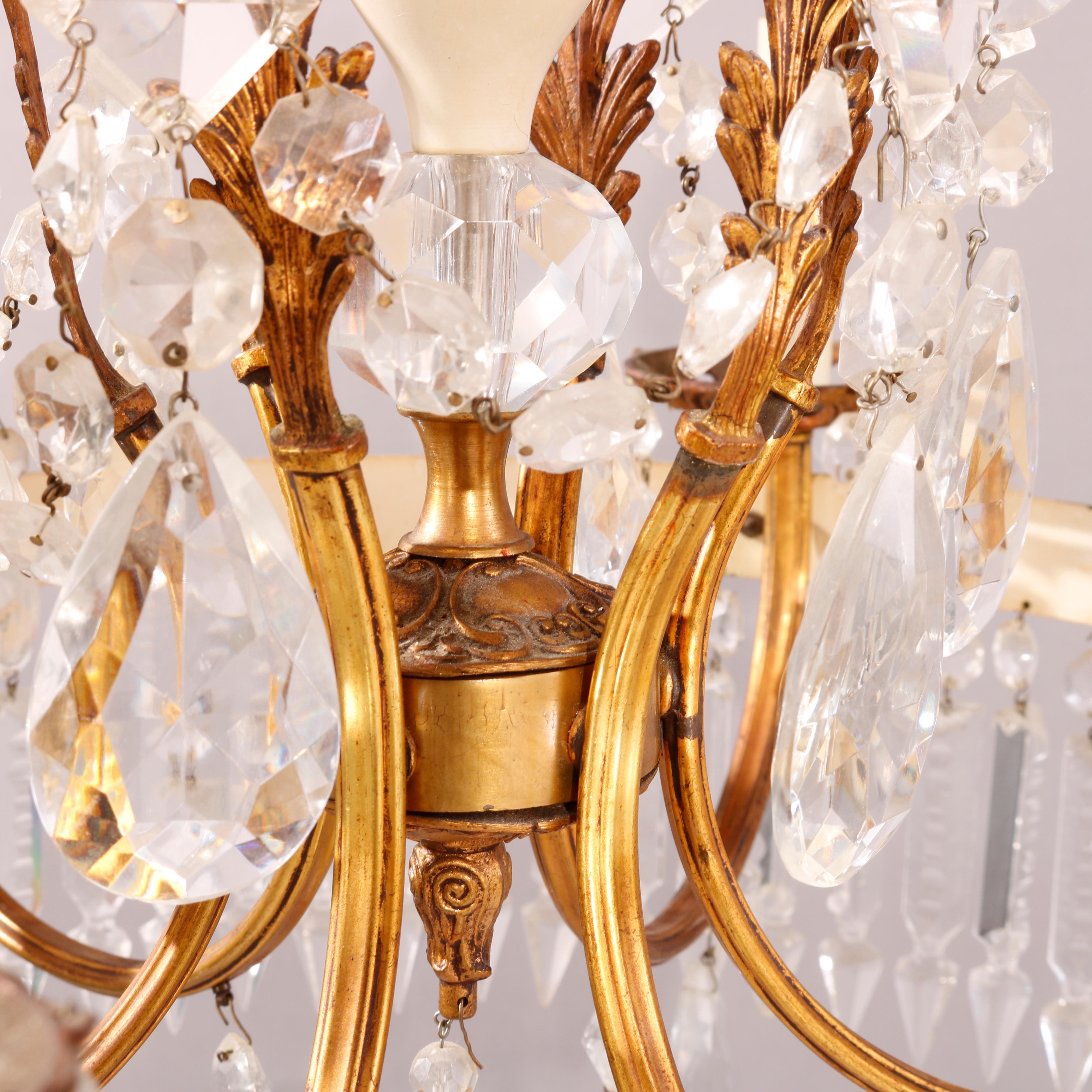  French Style Crystal Chandelier, 20th C For Sale 12