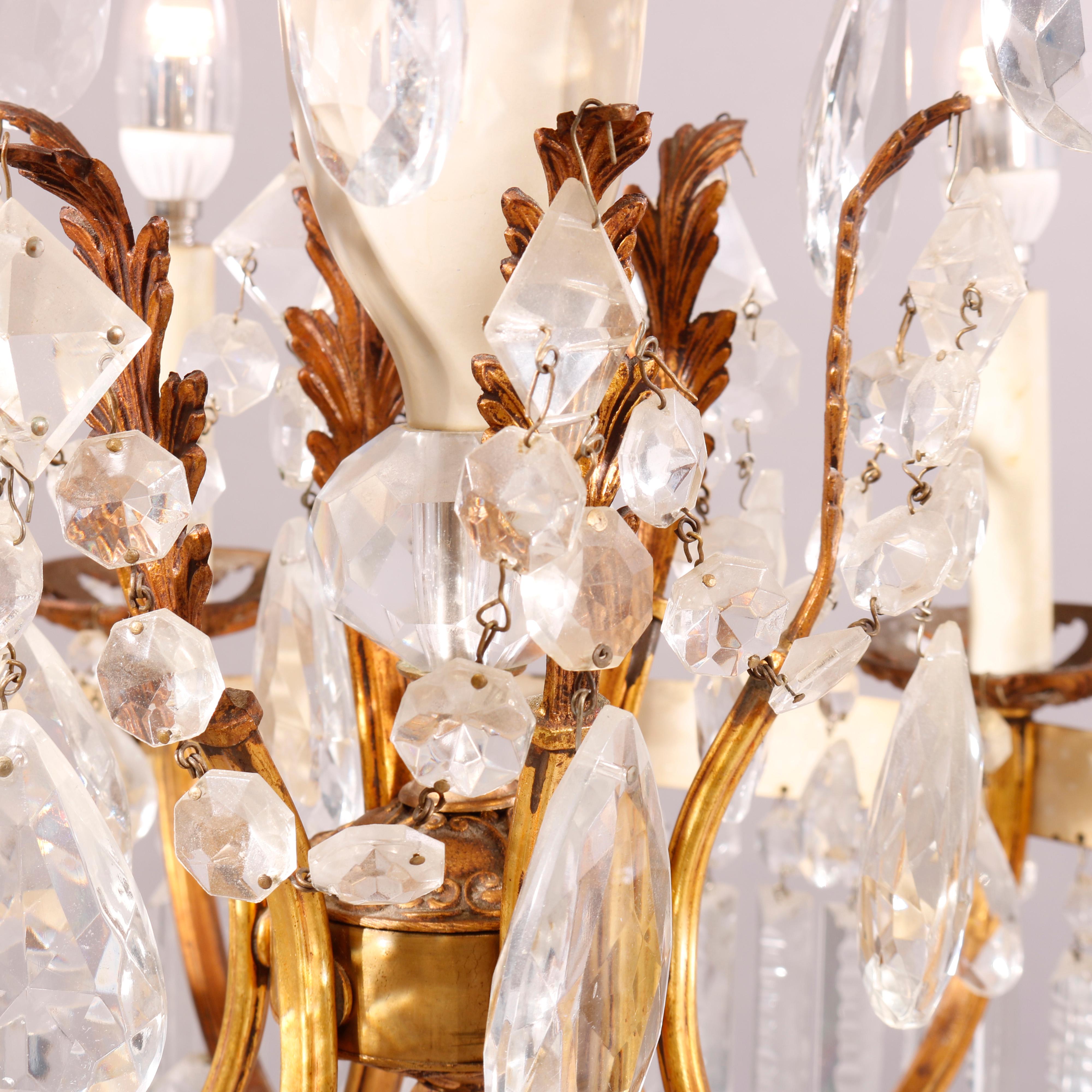  French Style Crystal Chandelier, 20th C For Sale 13