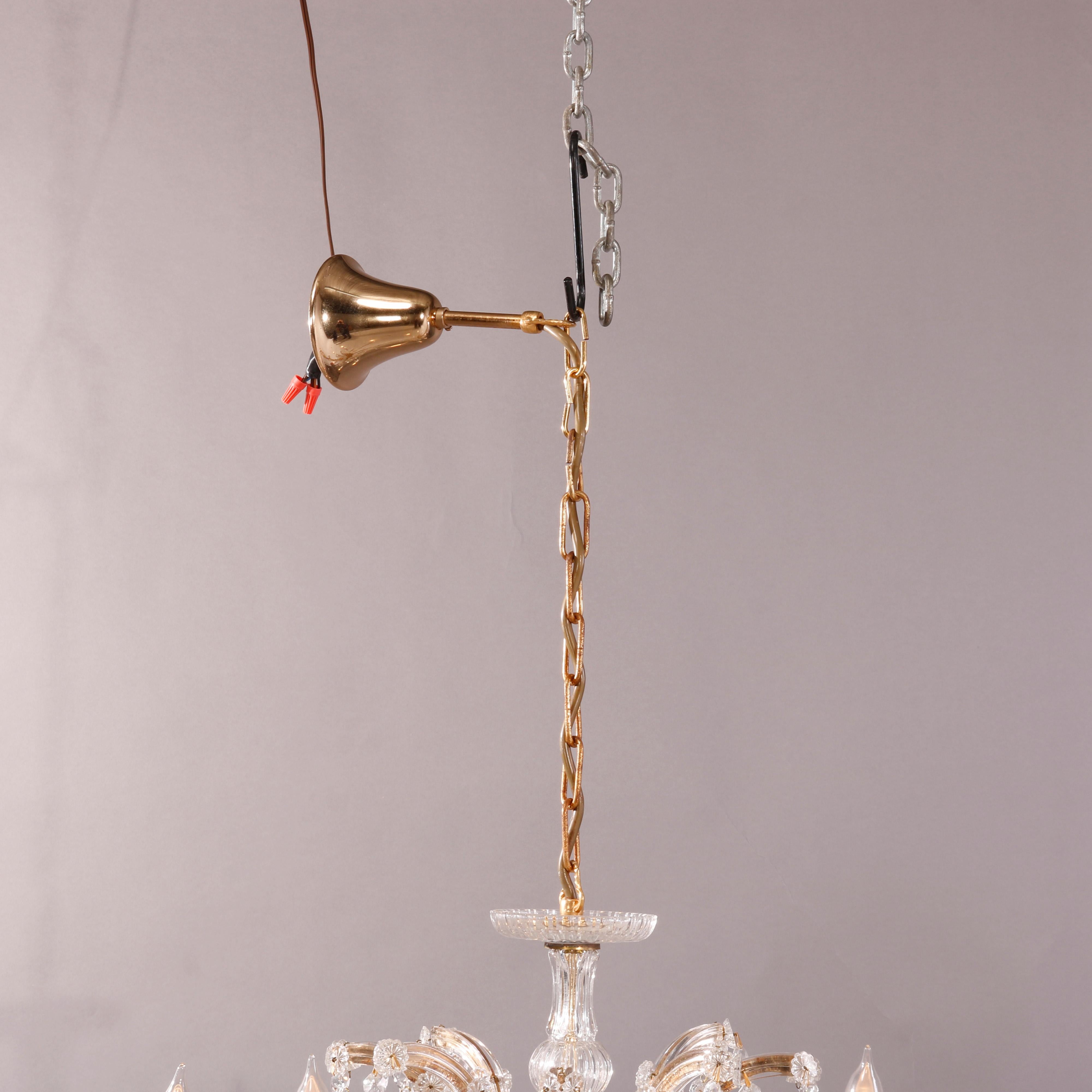  French Style Crystal Chandelier, 20th C For Sale 15