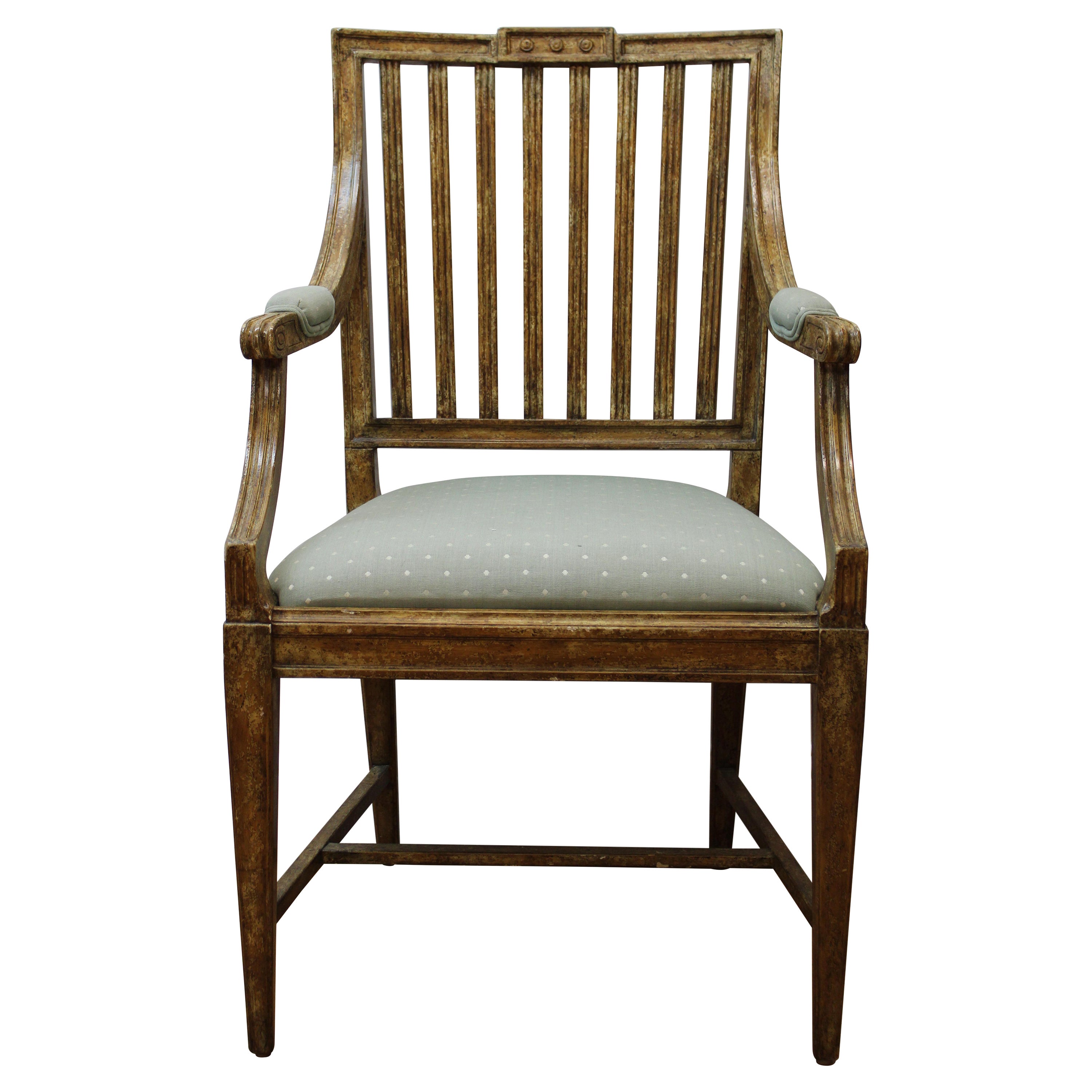 Sillón pintado a mano de estilo francés