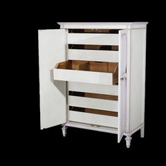 French Style Double Door Armoire by Widdicomb with Eggplant Accents 20thC