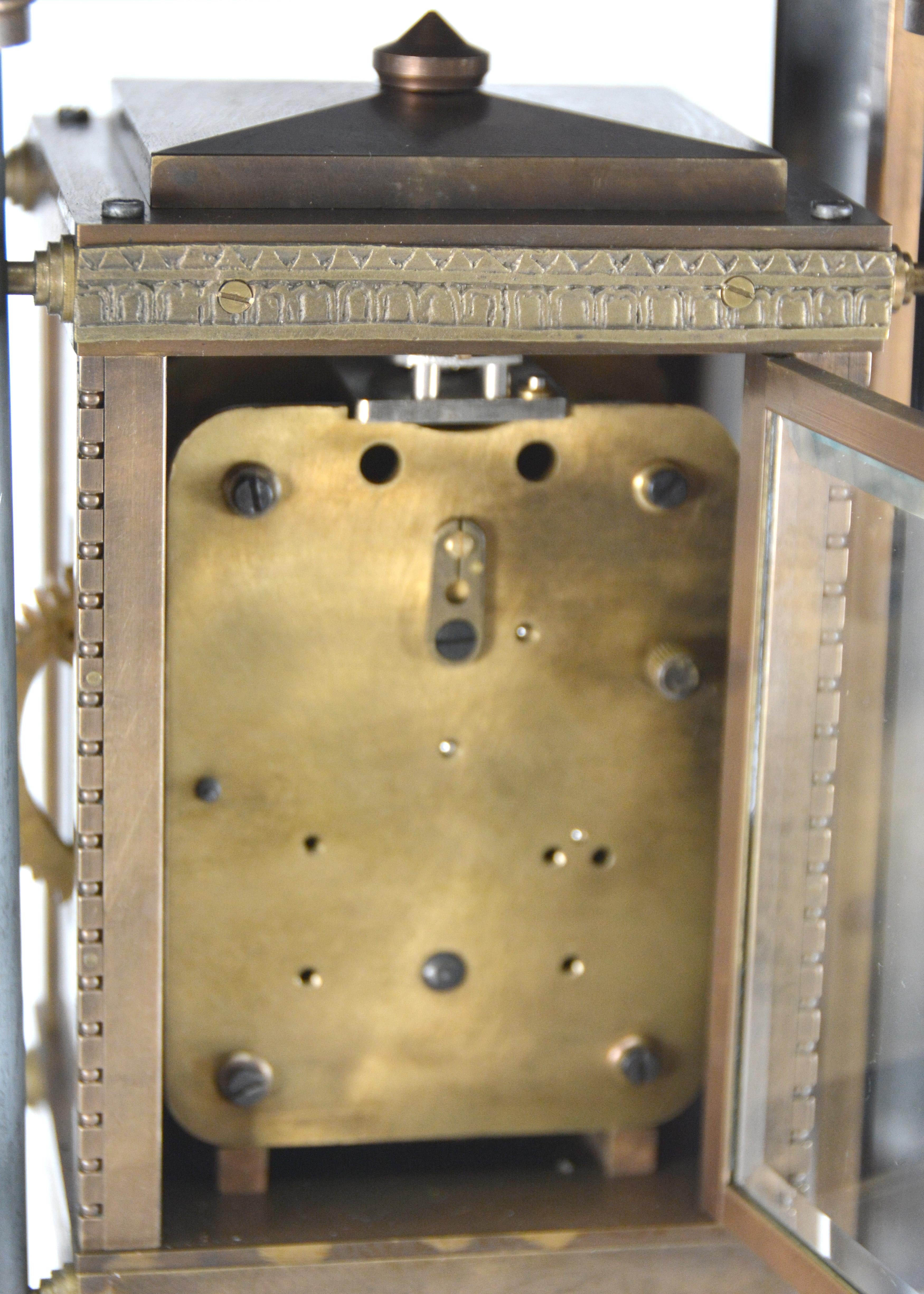 French Style Falling Gravity Driven Bronze Industrial Elevator Industrial Clock For Sale 2