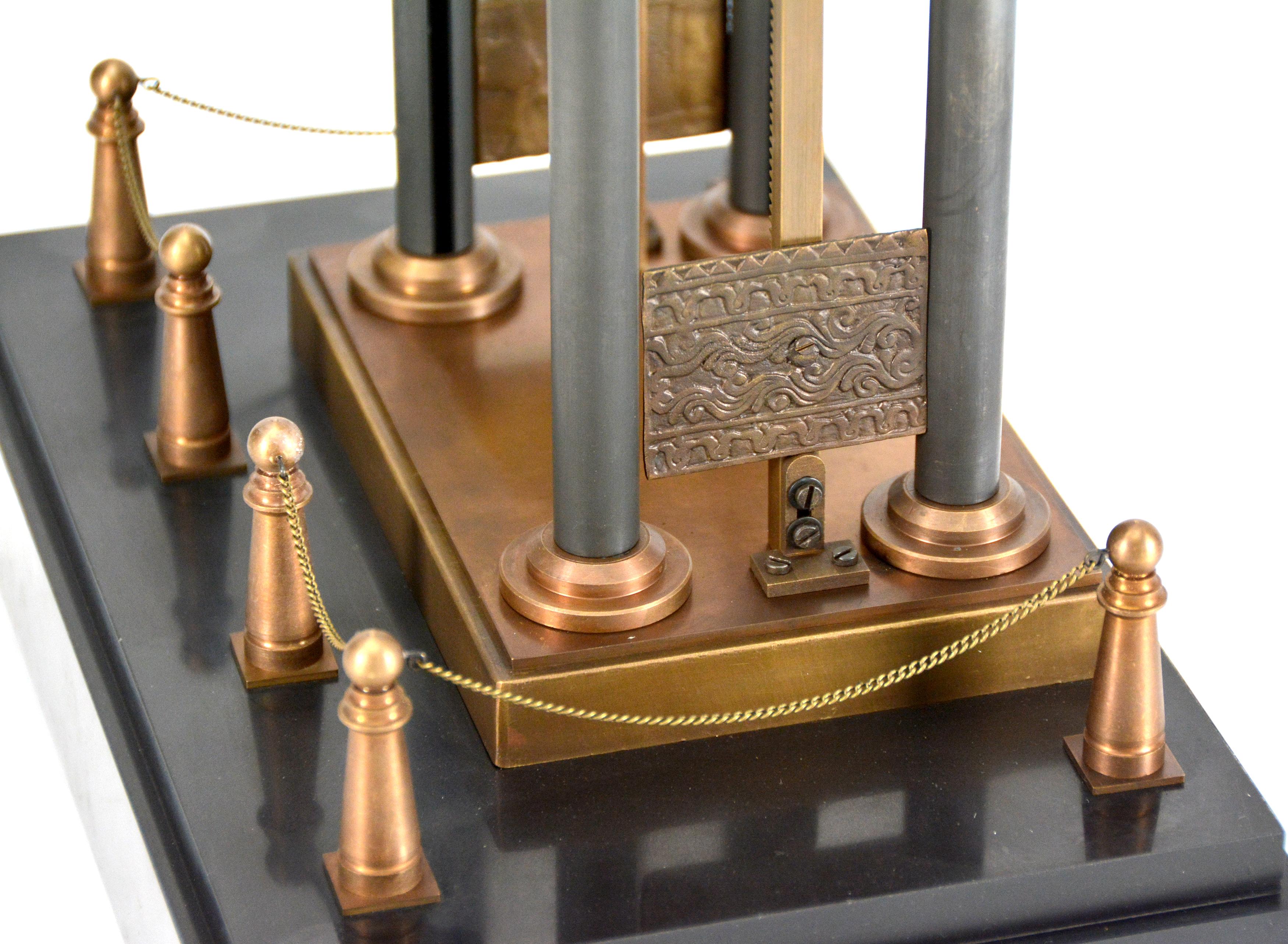 French Style Falling Gravity Driven Bronze Industrial Elevator Industrial Clock For Sale 4