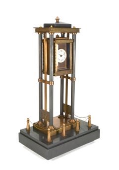 French Style Falling Gravity Driven Bronze Industrial Elevator Industrial Clock