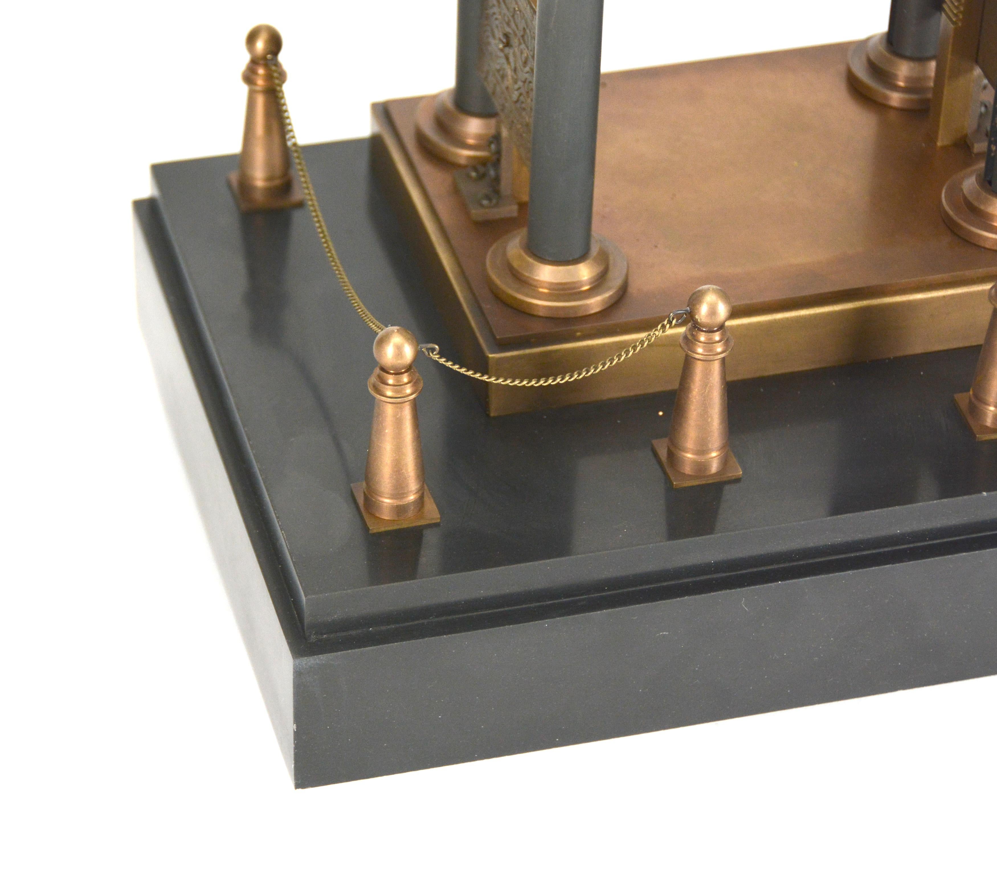 Brass French Style Falling Gravity Driven Bronze Industrial Elevator Industrial Clock For Sale