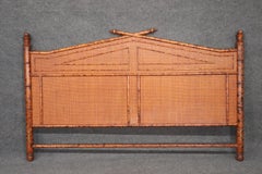 French Style Faux Bamboo King Size Bed with Rails for Bloomingdales, Circa 1970
