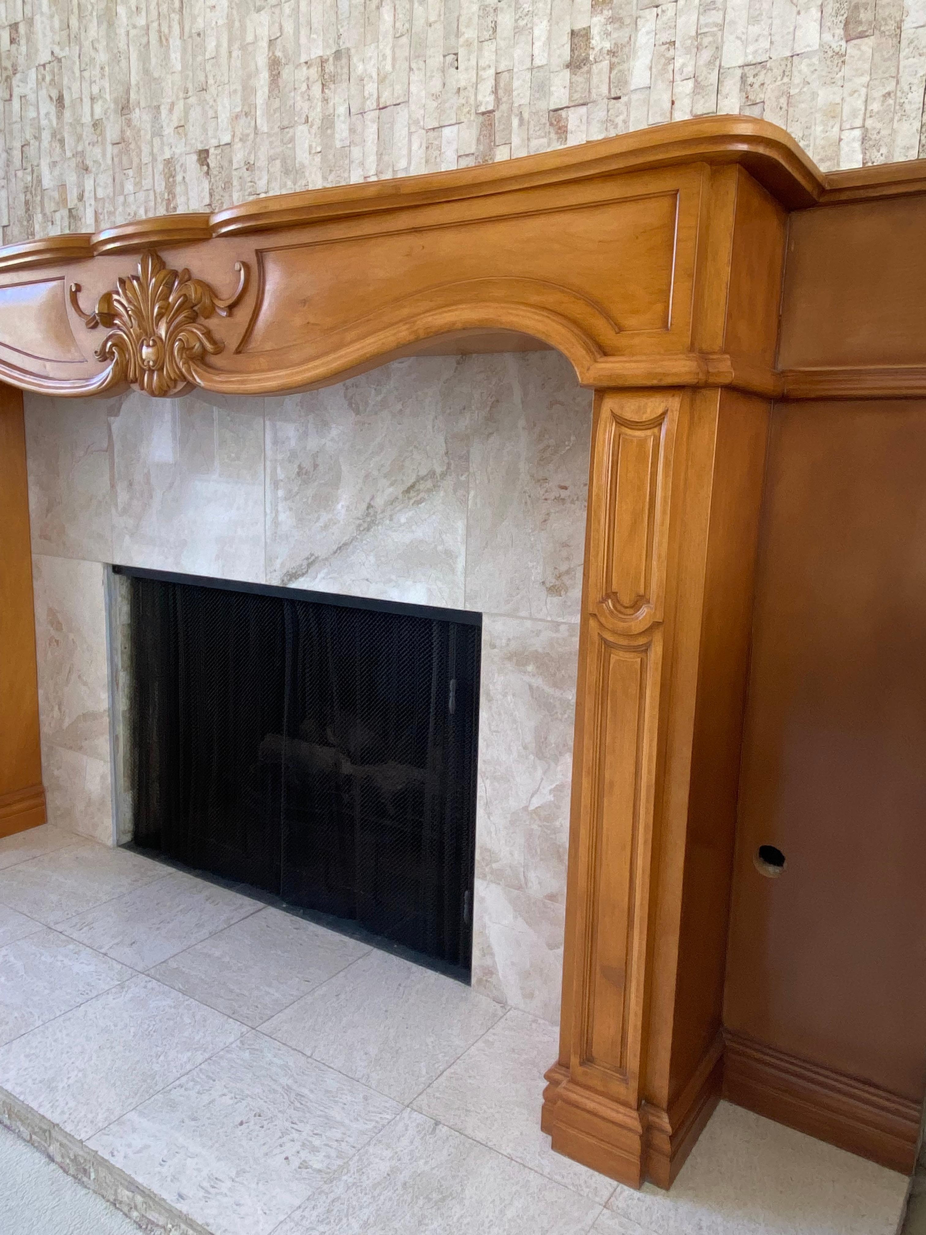 width of fireplace mantel
