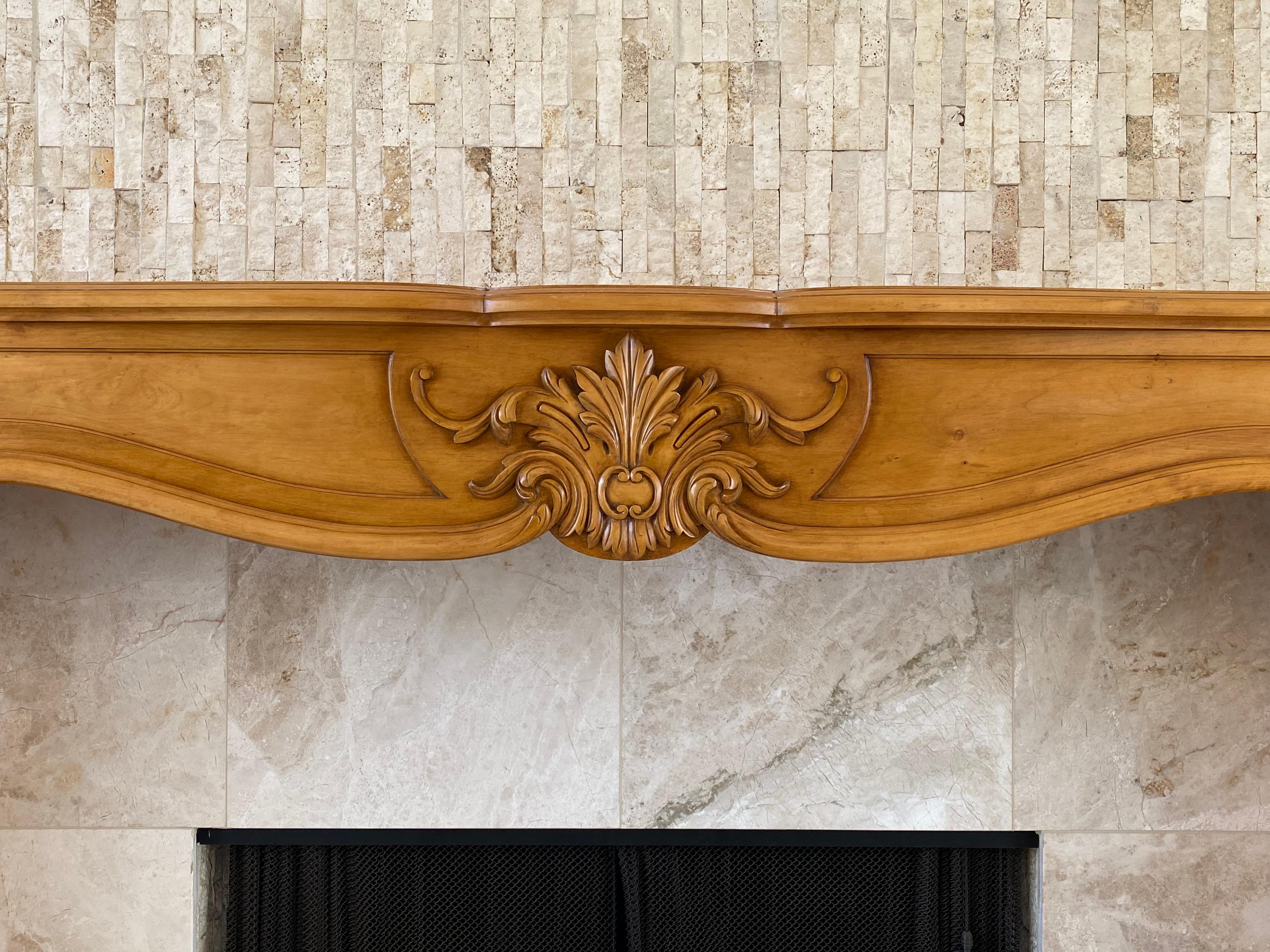 French Provincial French Style Fireplace Mantle