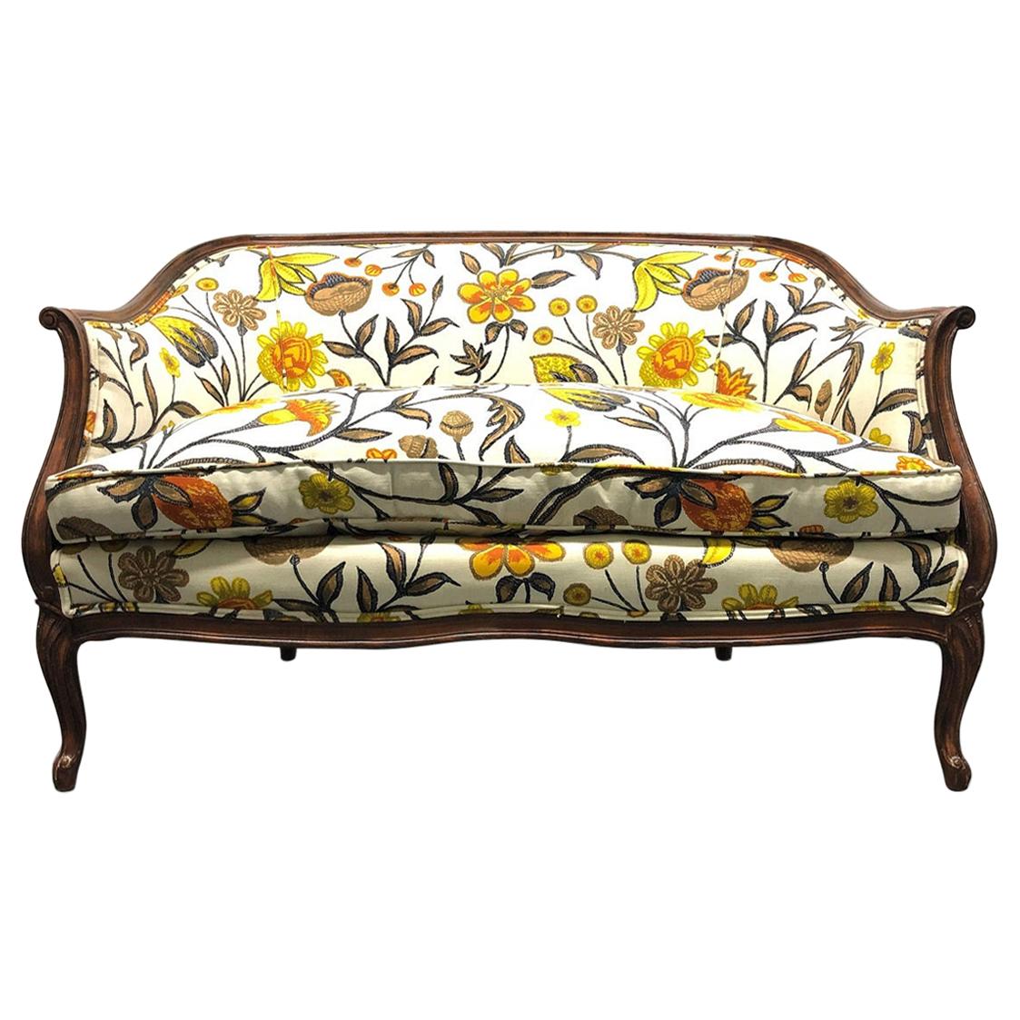 French Style Floral Loveseat