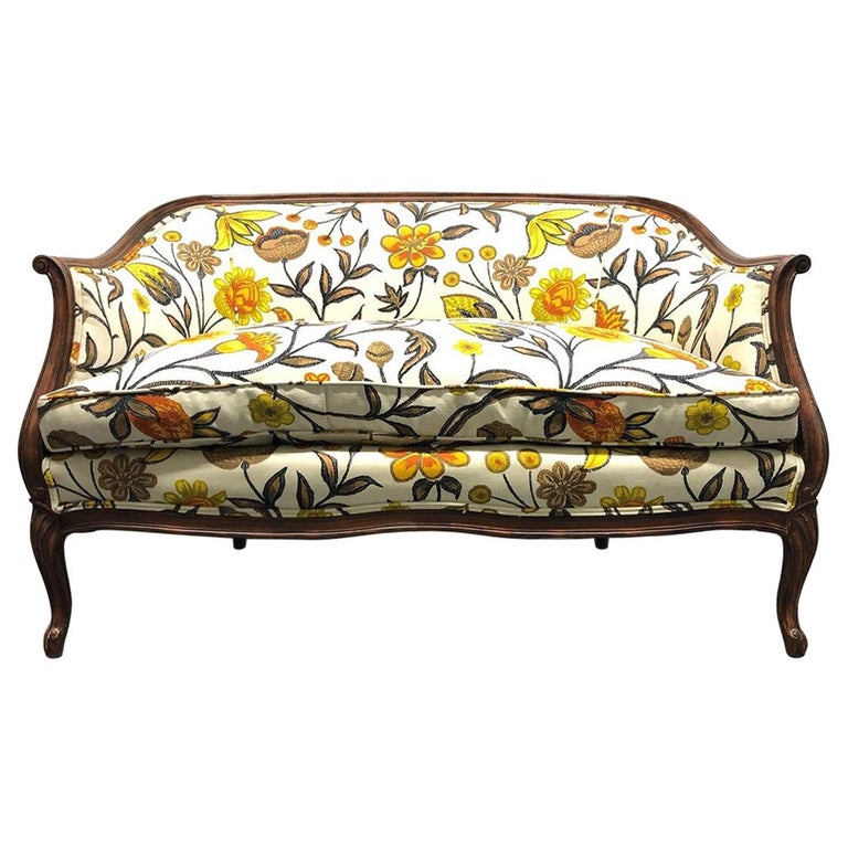 French Style Floral Loveseat