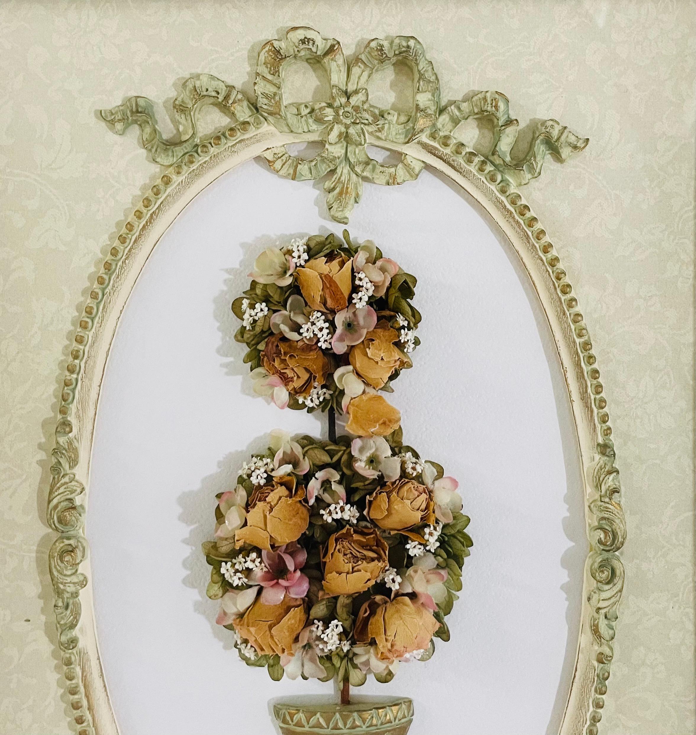 Late 20th Century French Style Flowers in a Vase Wall Art
