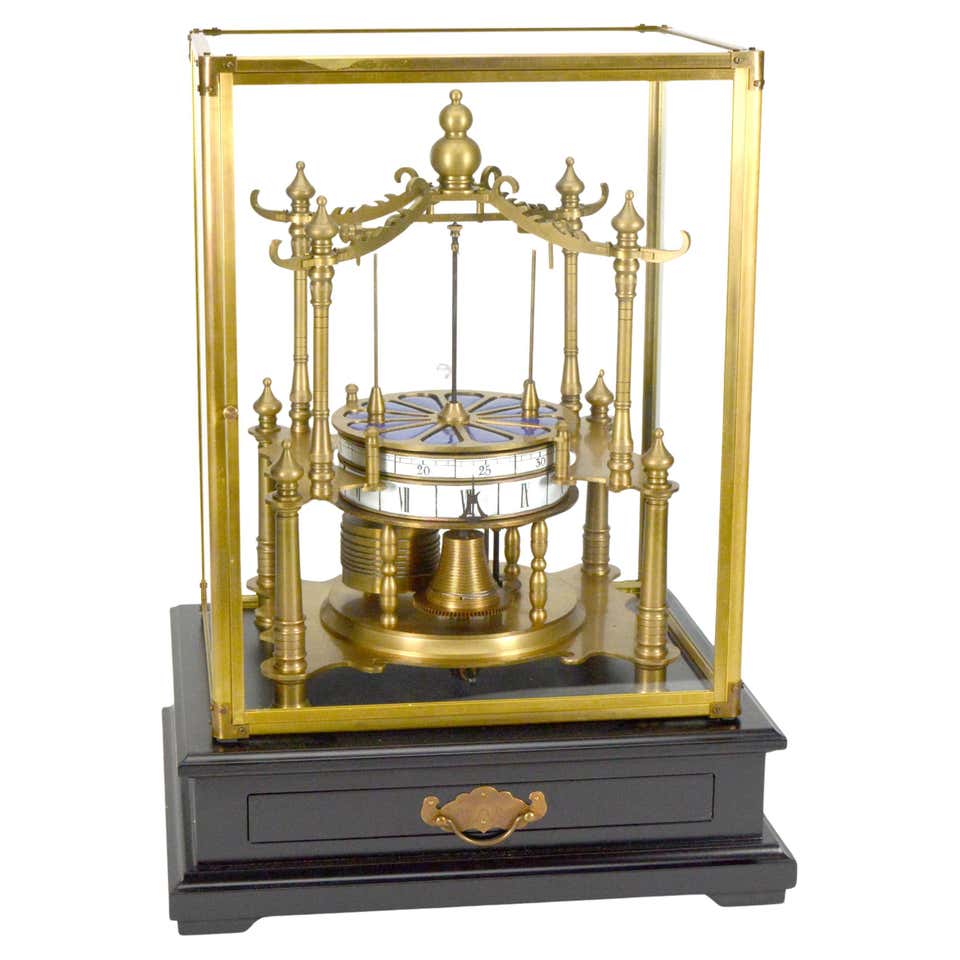 Mystery Briggs Rotary Conical Pendulum Glass Dome Flying Ball Clock at ...