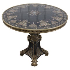 French Style Gilt-Bronze Mounted & Hand Painted Center Table