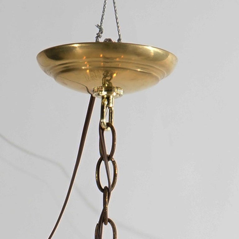 French Style Gilt Metal and Cut Crystal Six Light Chandelier Circa 1930 ...