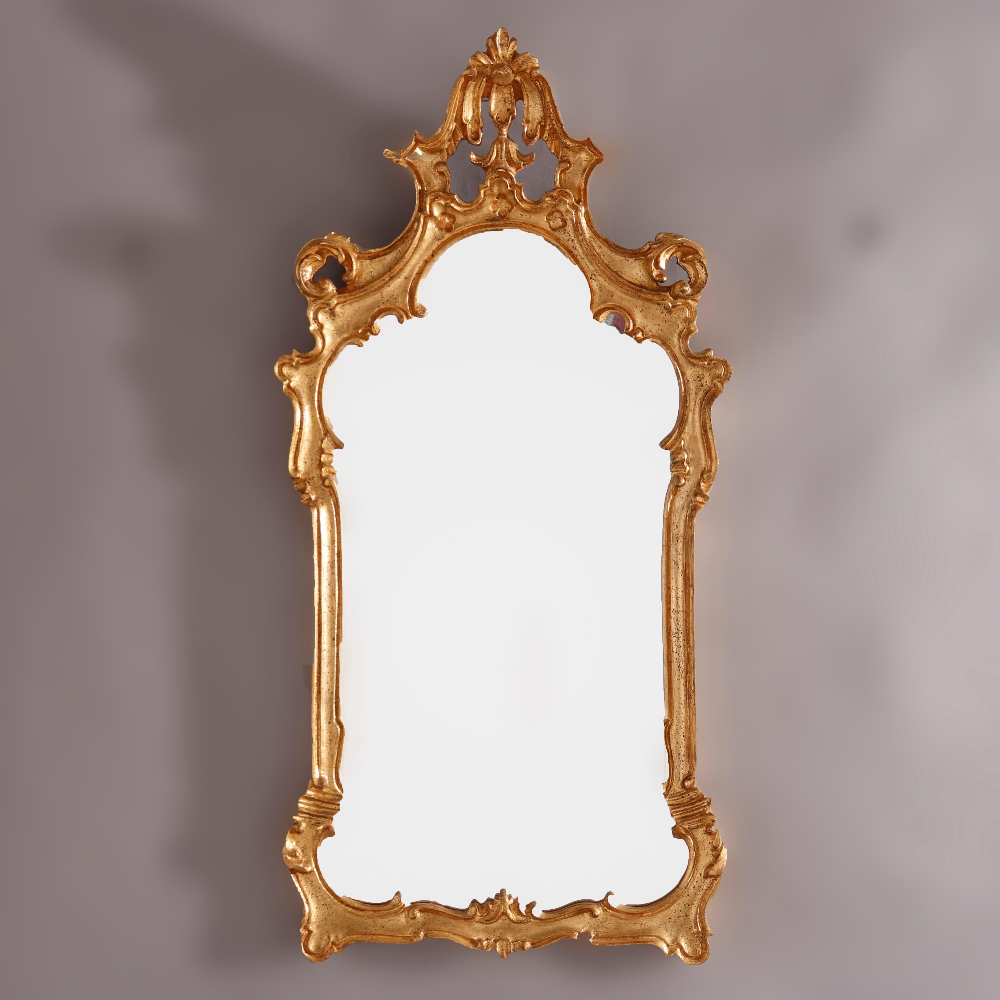French Style Giltwood Wall Mirror 20th Century 7