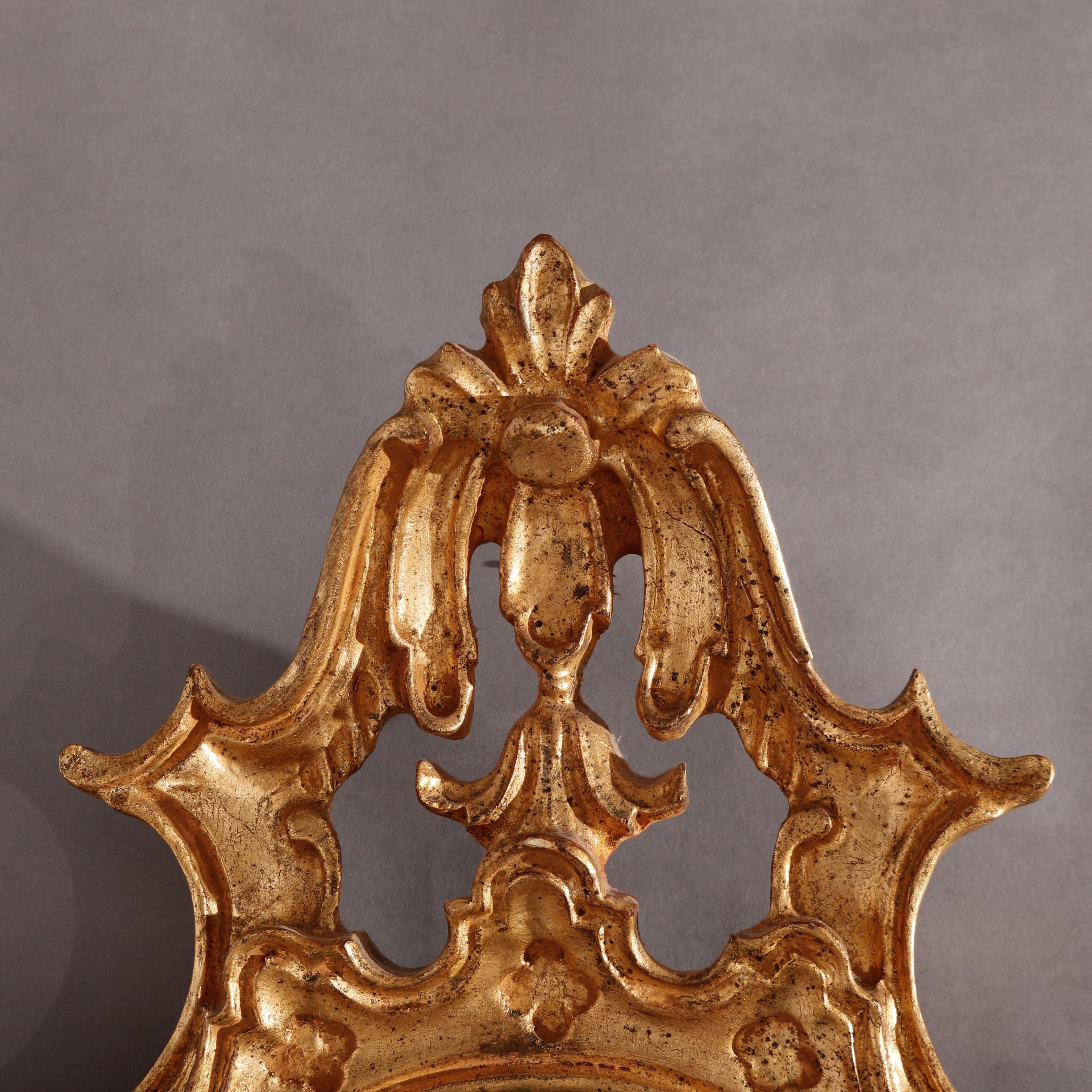 French Style Giltwood Wall Mirror 20th Century In Good Condition In Big Flats, NY