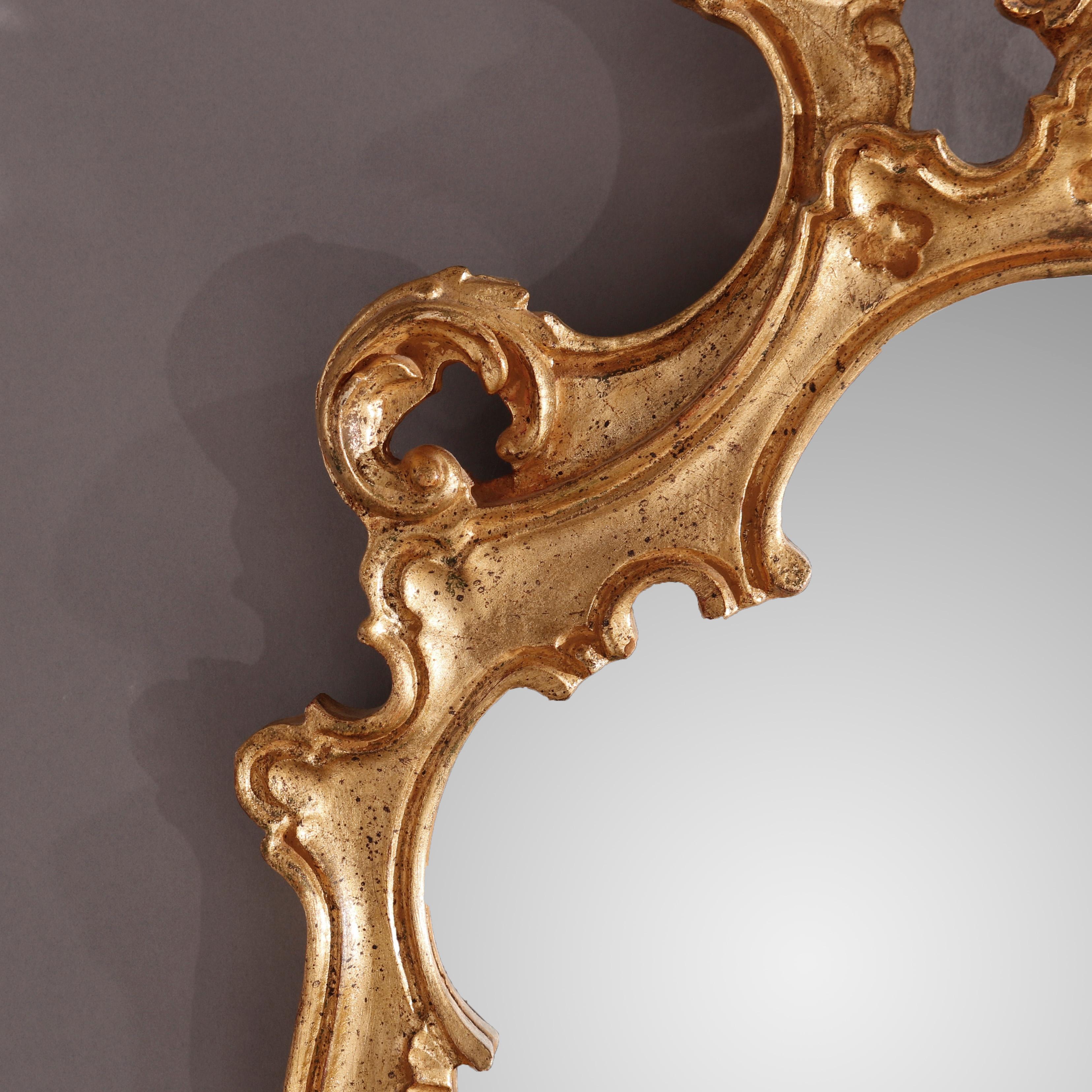 French Style Giltwood Wall Mirror 20th Century 1