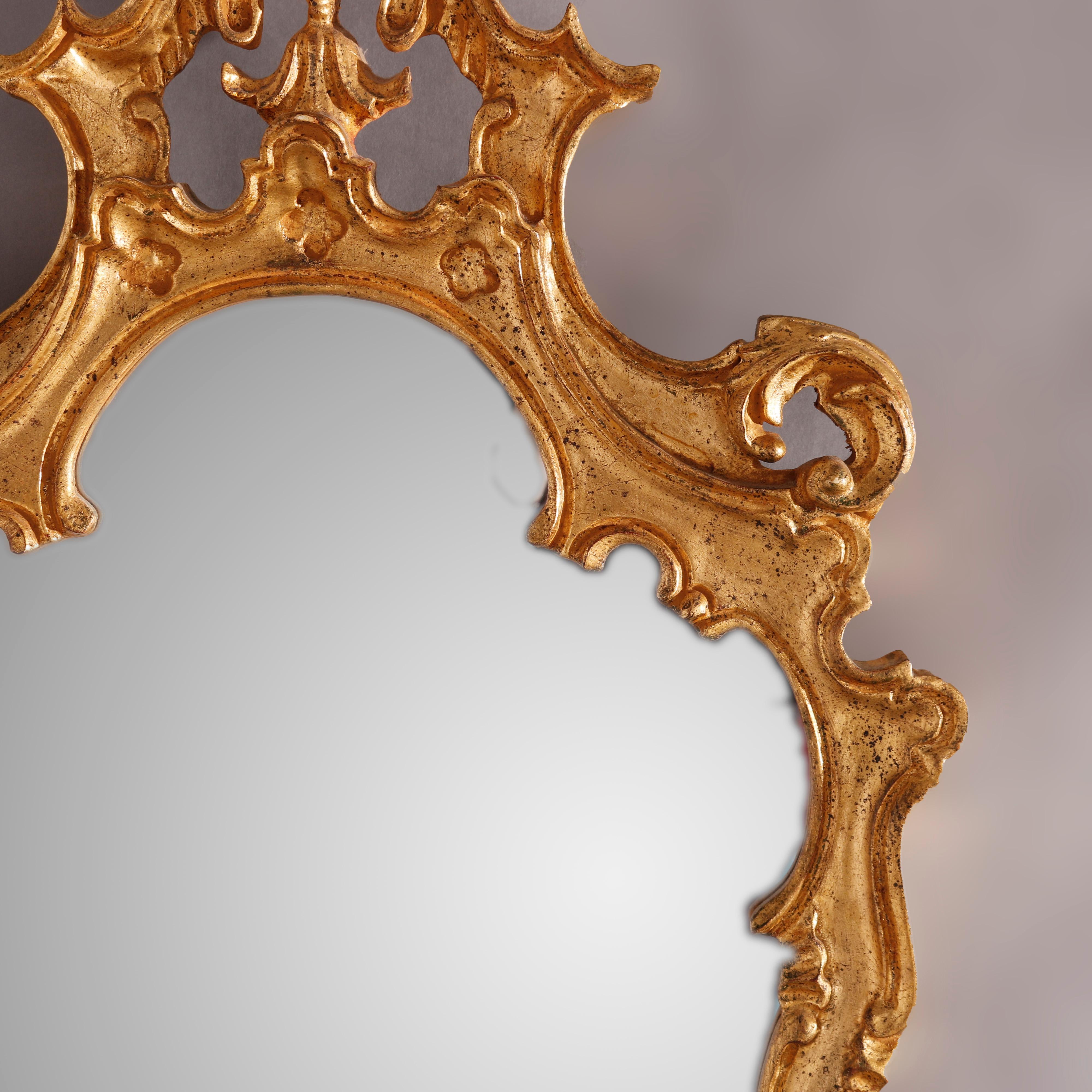 French Style Giltwood Wall Mirror 20th Century 4