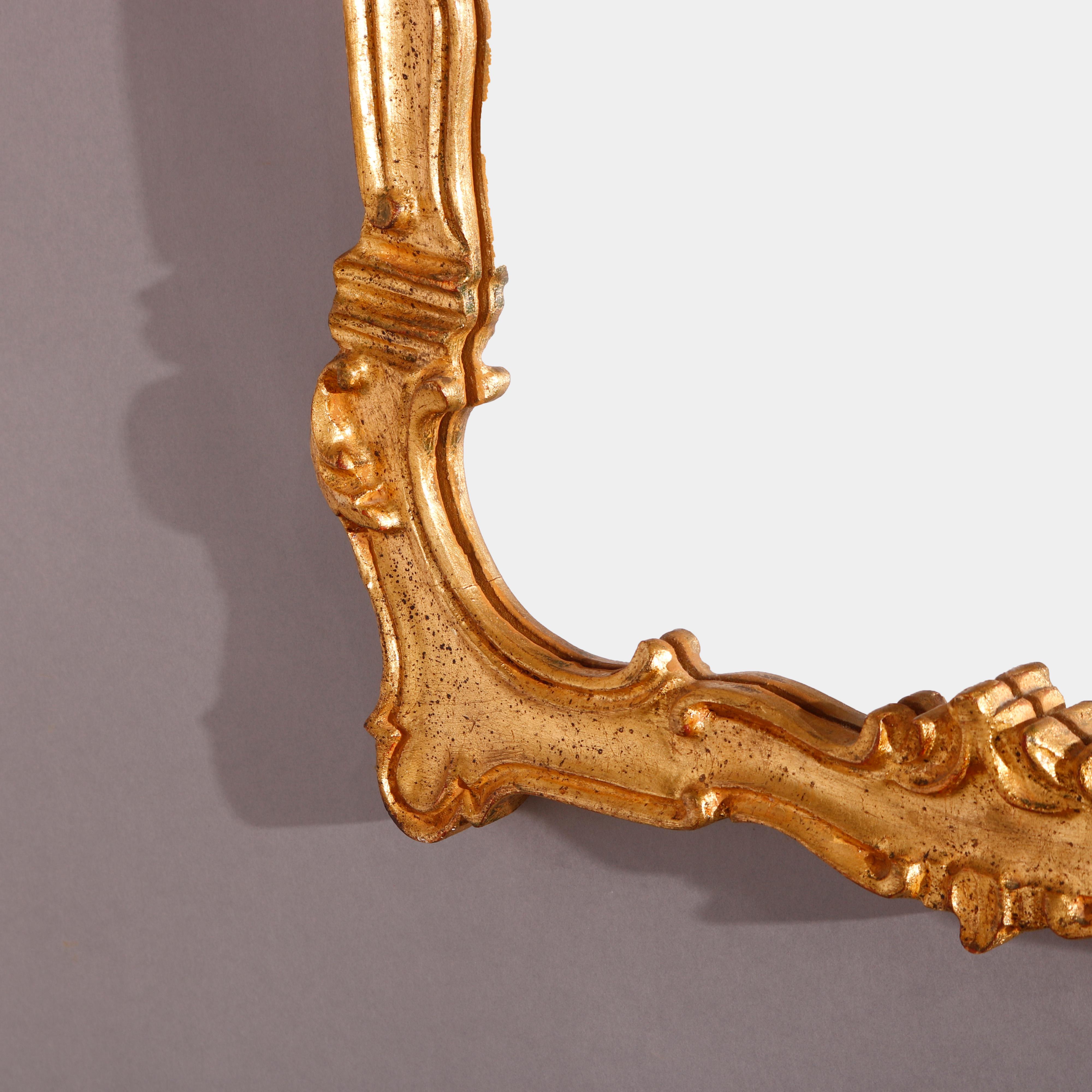 French Style Giltwood Wall Mirror 20th Century 5