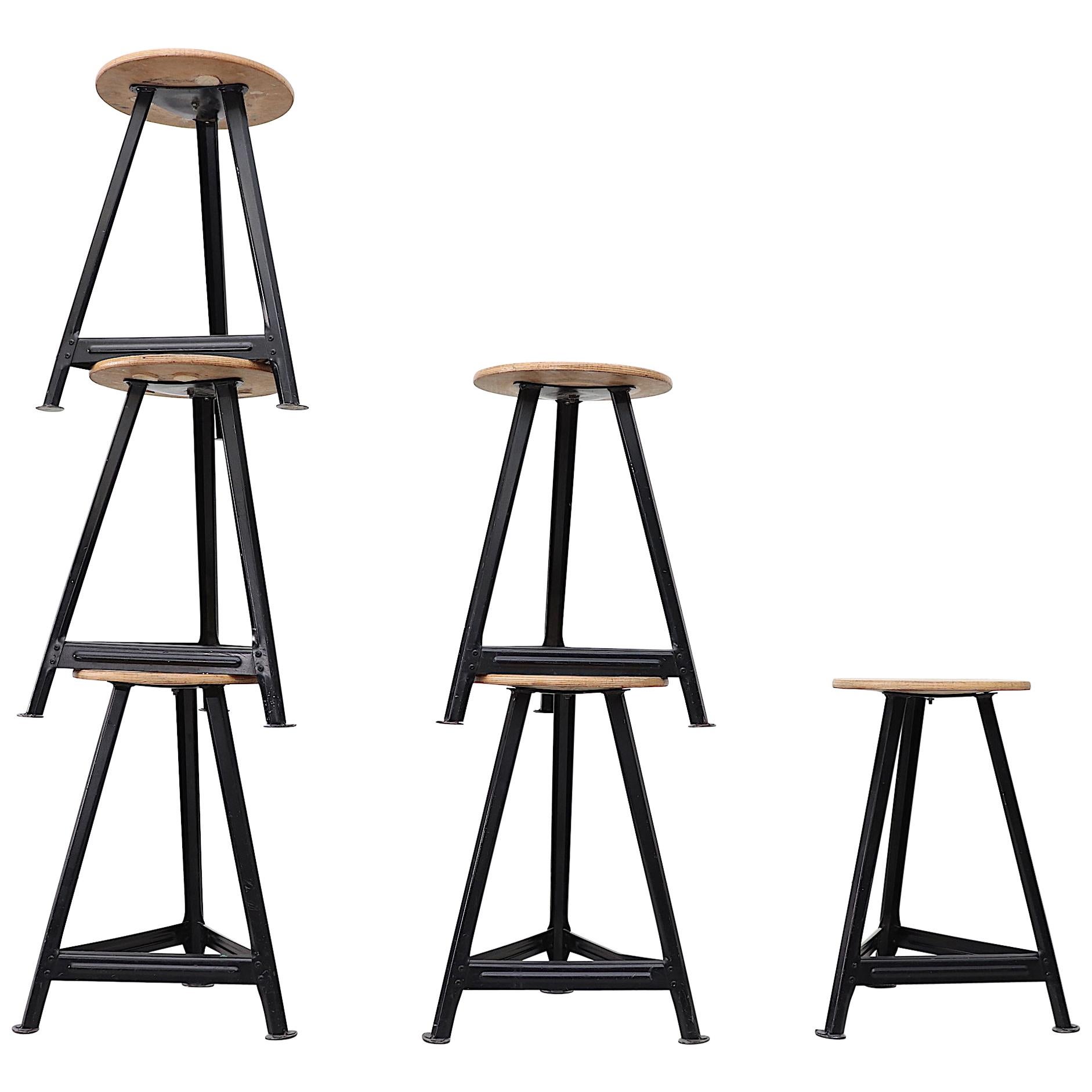 French Style Industrial Task Stools