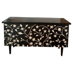 French Style Inspired Bone Inlay Credenza Buffet Cabinet