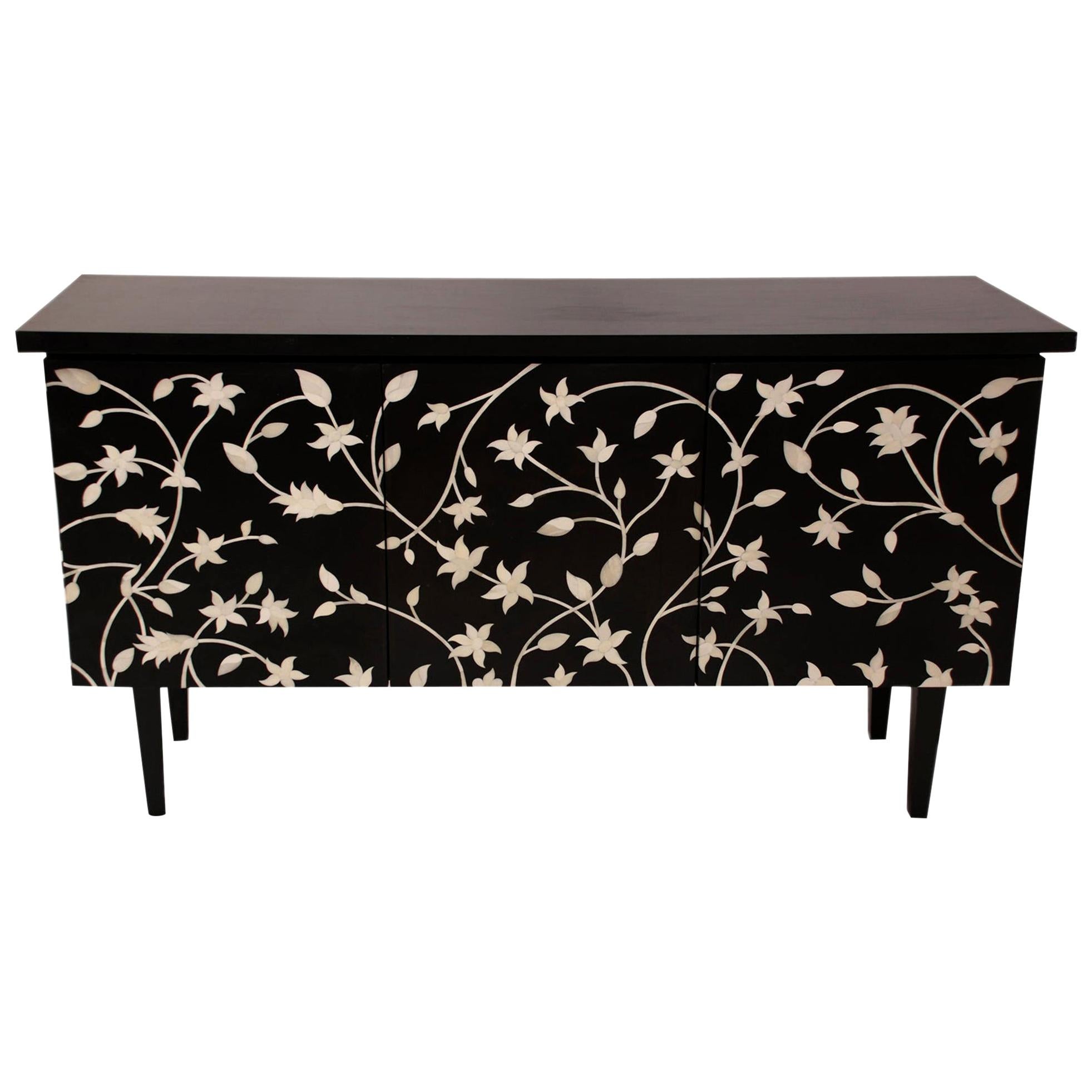 French Style Inspired Bone Inlay with Resin Buffet Sideboard