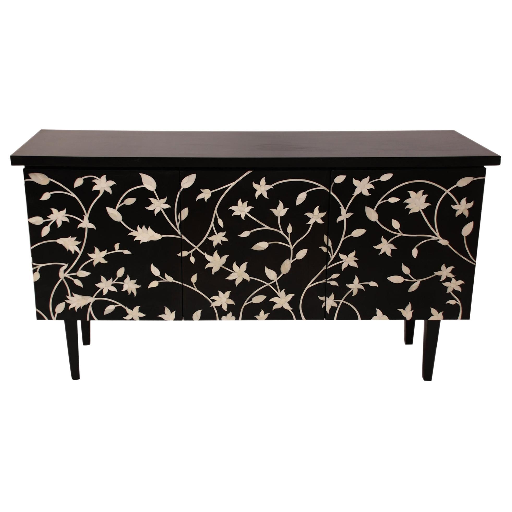French Style Inspired Resin and Bone Inlay Buffet Sideboard