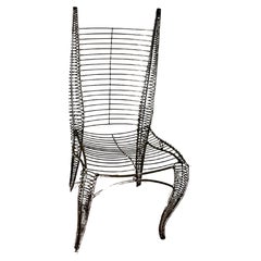 French style  iron chair in the manner of Andre Dubreuil