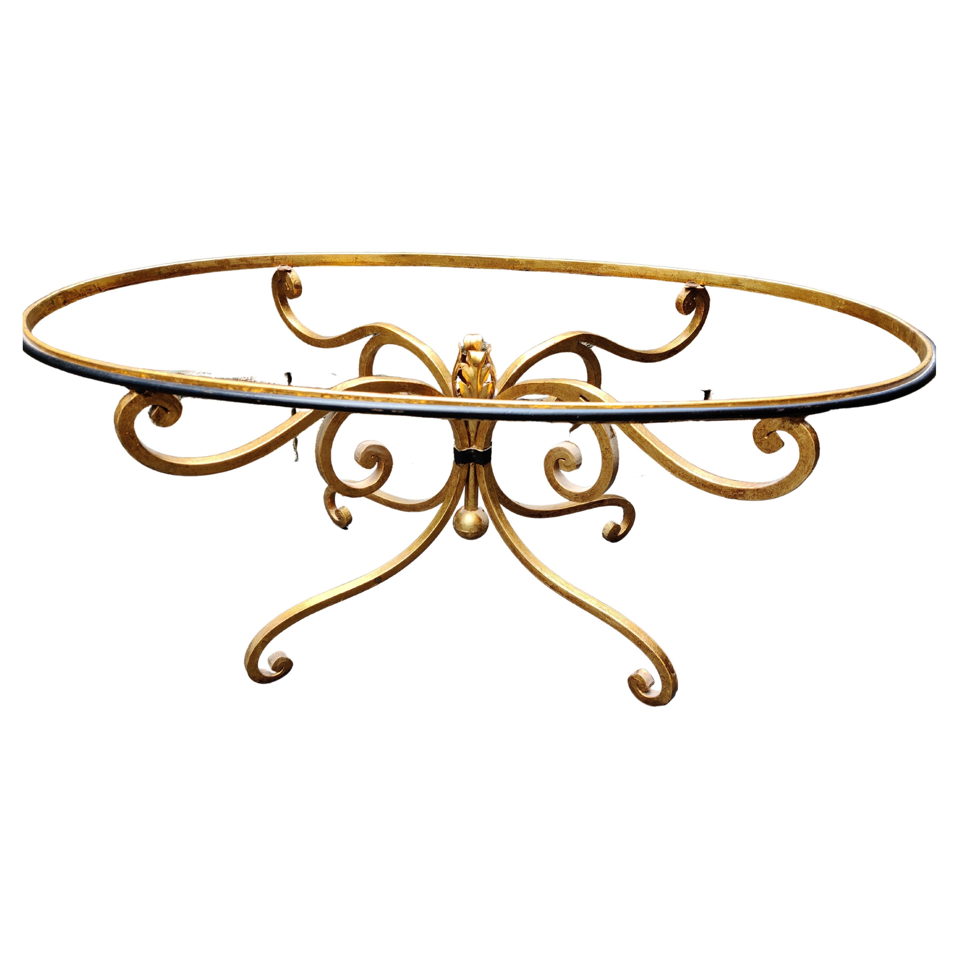 French Style Iron Gold Coffee Table