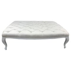 French Style Large Tufted Bench / Coffee Table