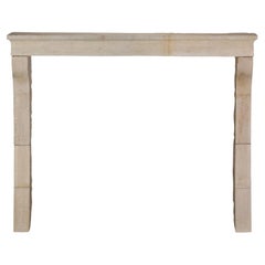 French Style Limestone Modern Rustic Chic Fireplace Mantle