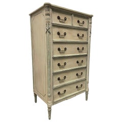 French Style Louis XIV Painted Chest