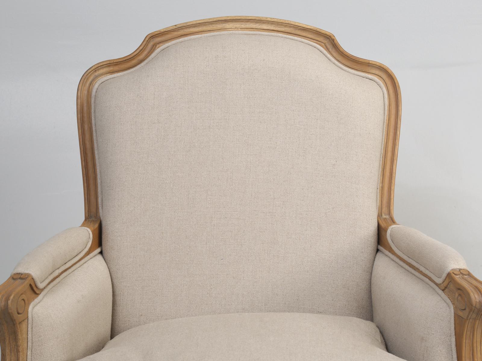 Bergère is defined as an enclosed upholstered French armchair, that is fully upholstered. The bergère is generally fitted with a loose, although tailored seat cushion. Originally designed for lounging in comfort, with a wider and deeper seat. The