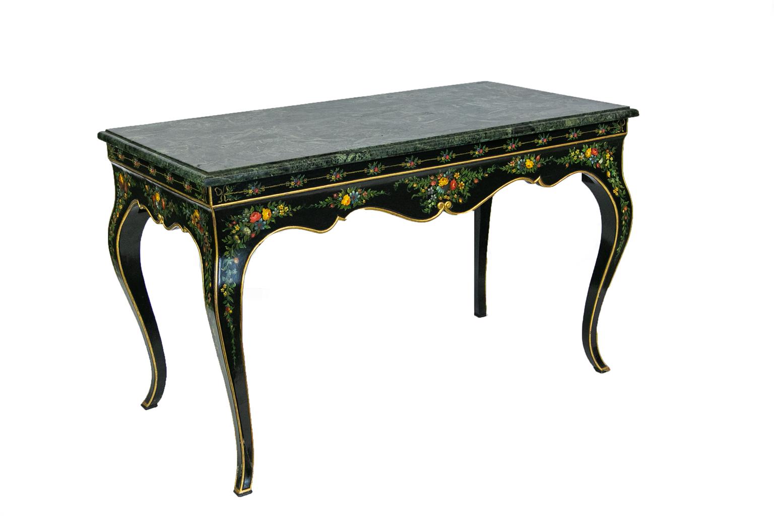 Mitteltisch mit Marmorplatte im französischen Stil im Angebot 2