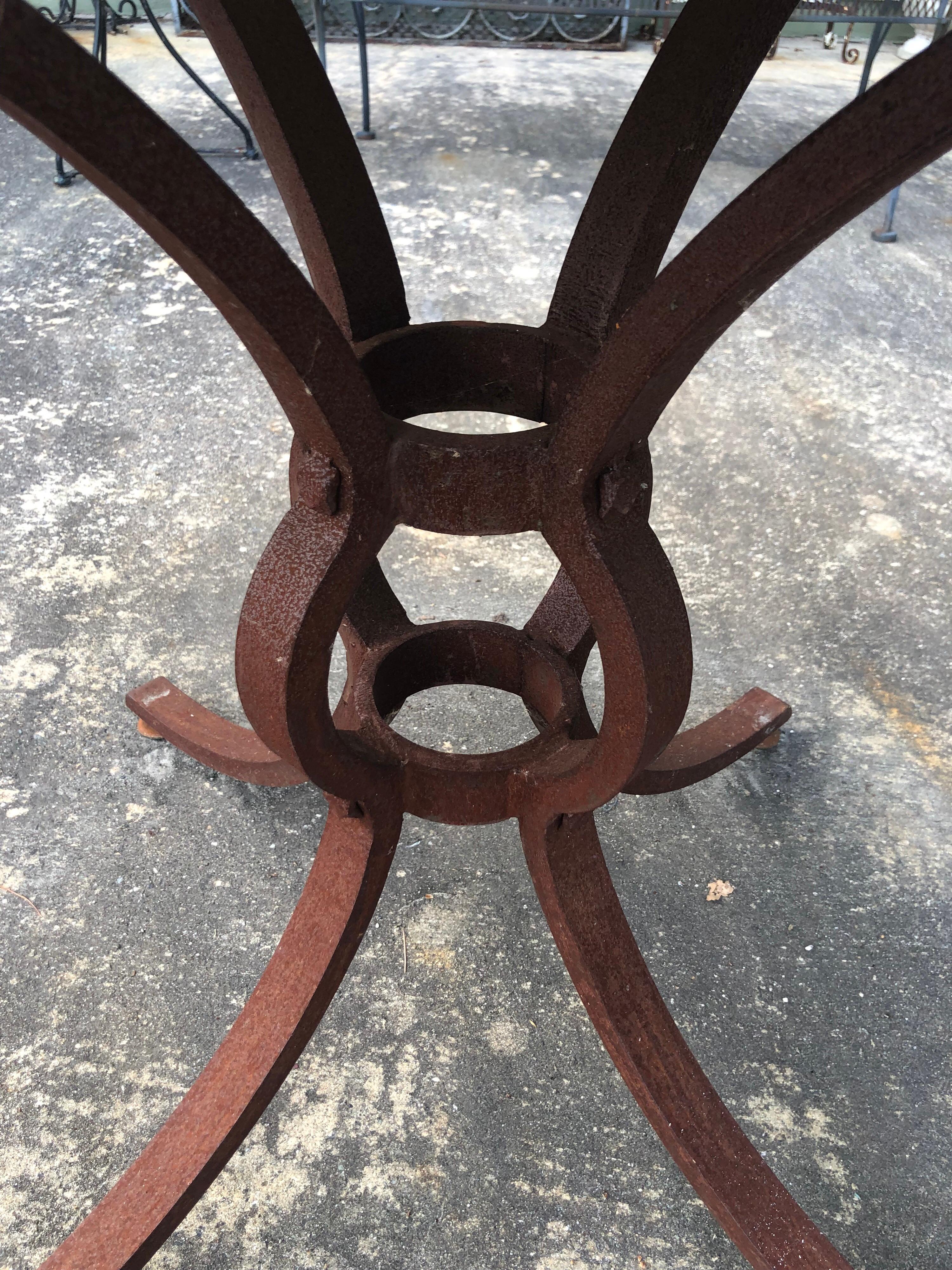 French Style Marble-Top Iron Dining Table 8
